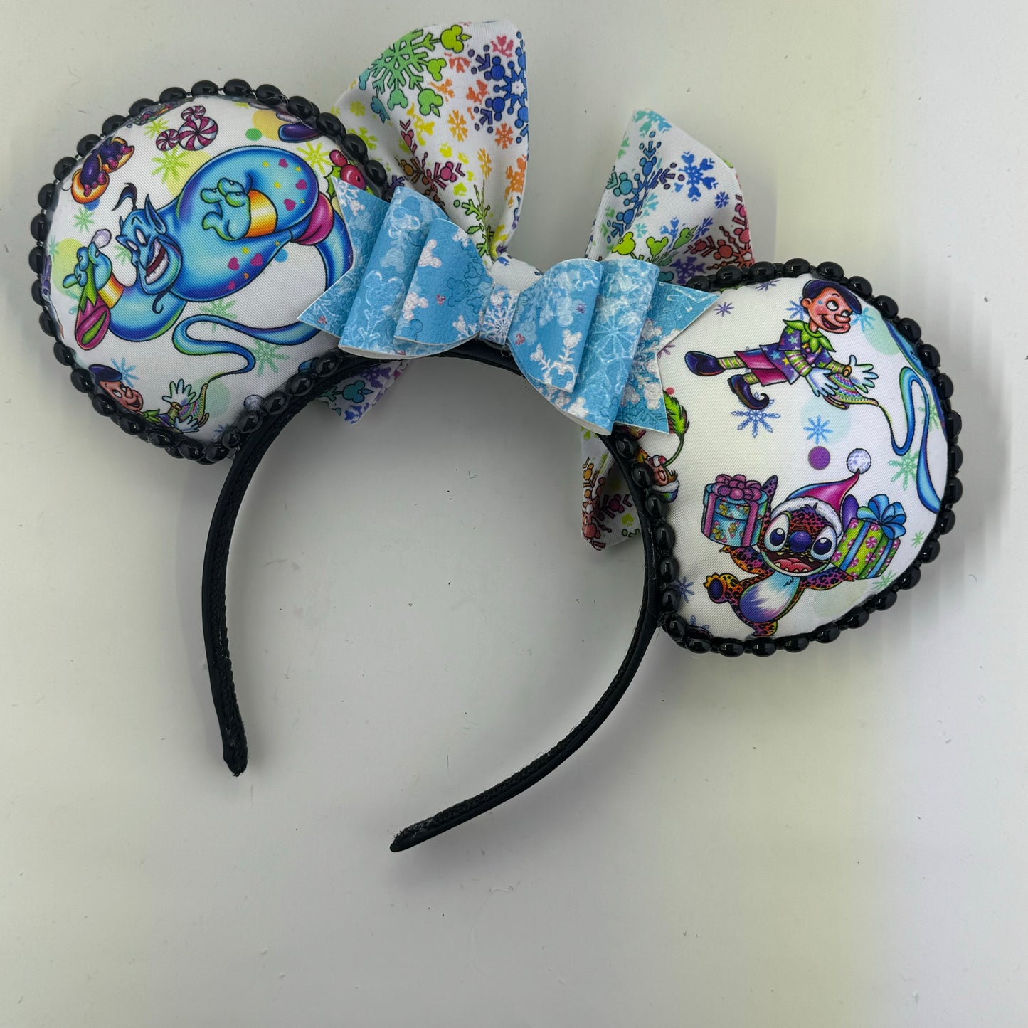 LF Christmas Characters w/ Colorful Snowflakes Bow Ears