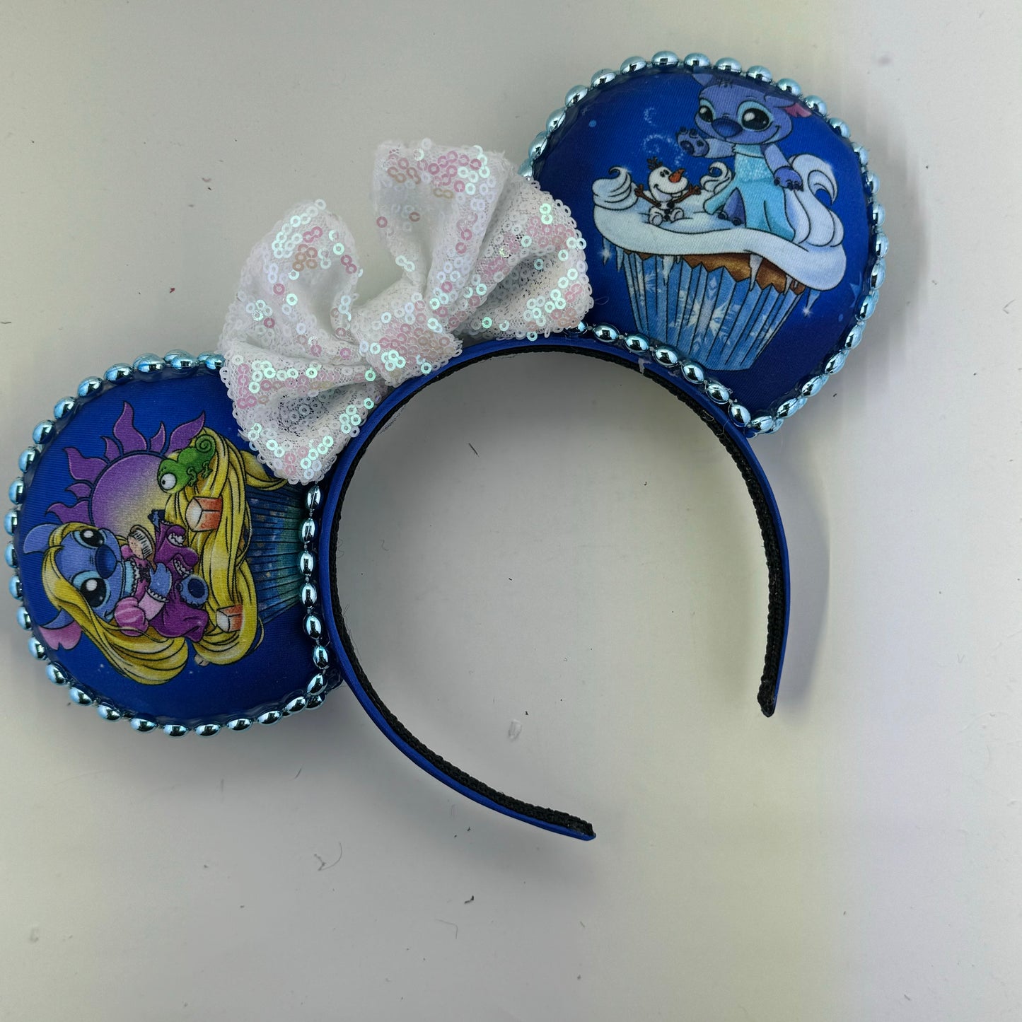 Blue Princess Cupcakes med w/ Opal Bow Ears
