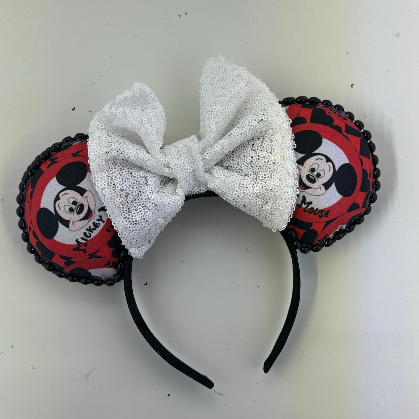 Mouse Club White w/ Bow Ears