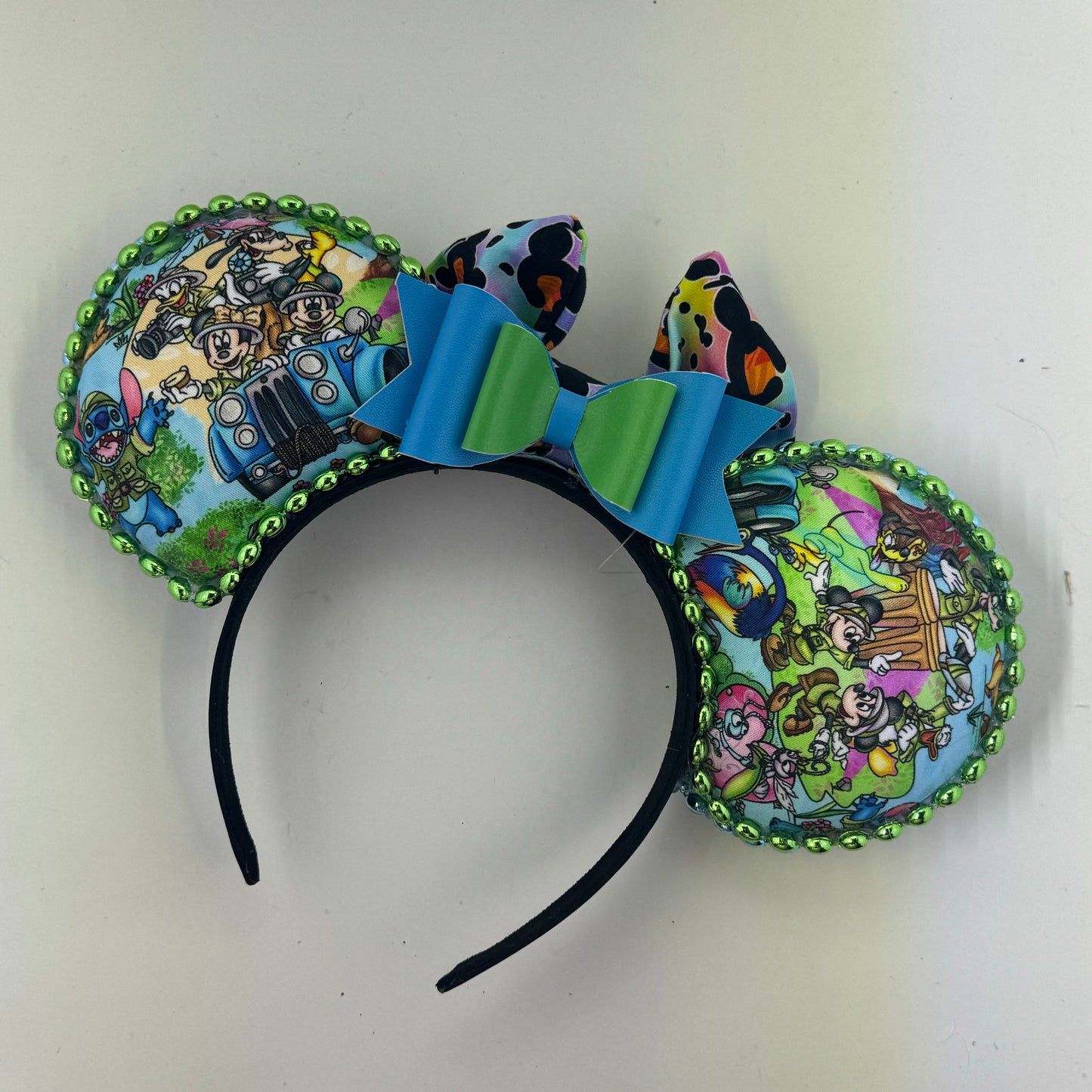 Safari Adventure Blue w/ Tye Dye Leopard Bow Ears