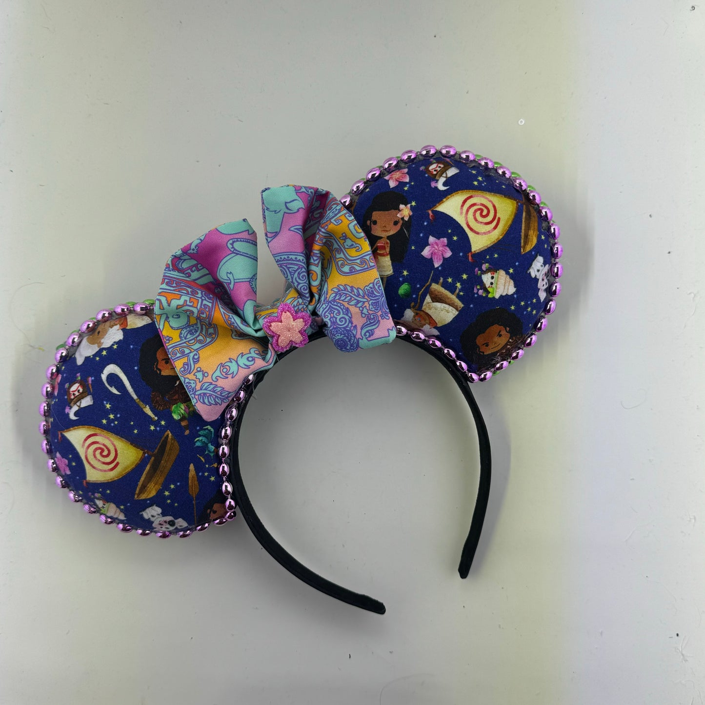 Ench Moana Toss w/ Pink Tribal Bow Ears