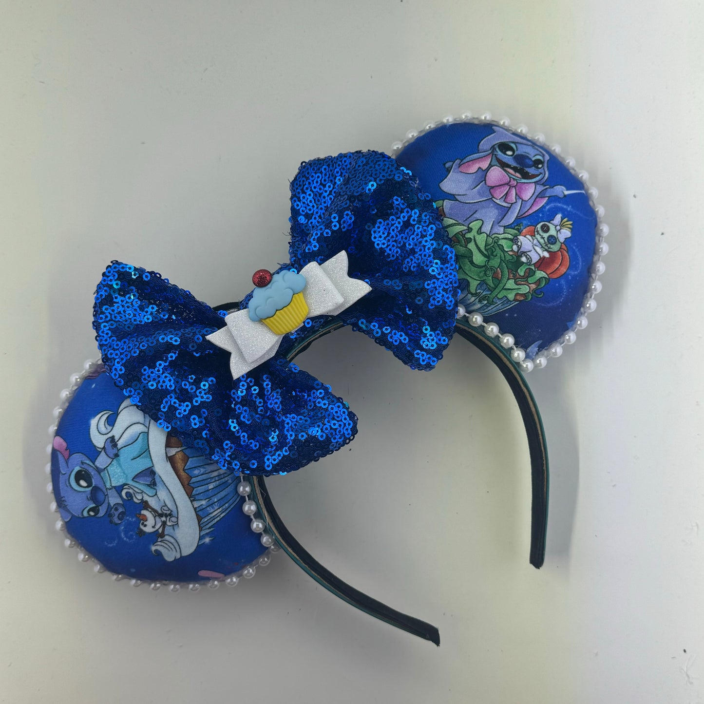 Blue Princess Cupcakes med w/ Royal Bow Ears