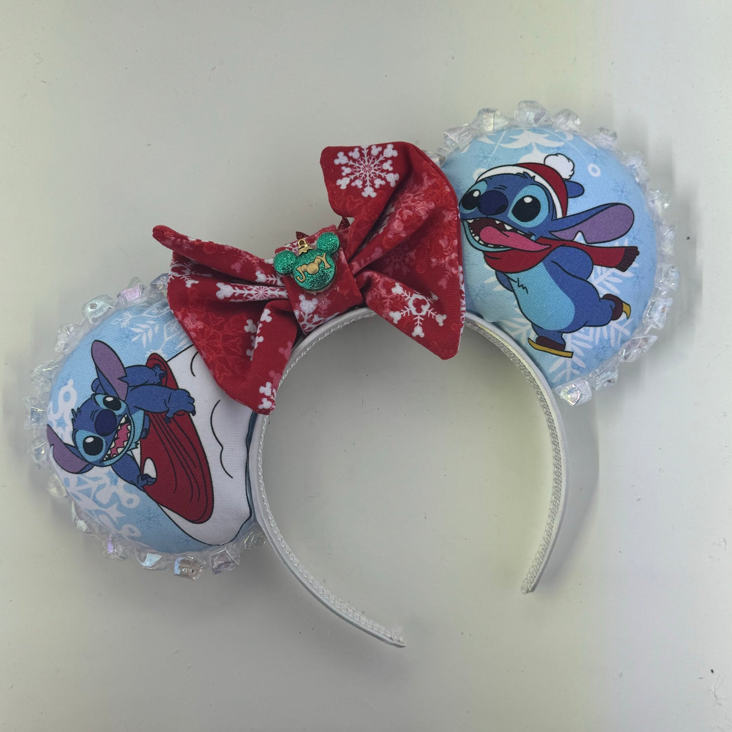 Winter 626 w/ Red Holiday Cookie Mouse Snowflake Bow Ears
