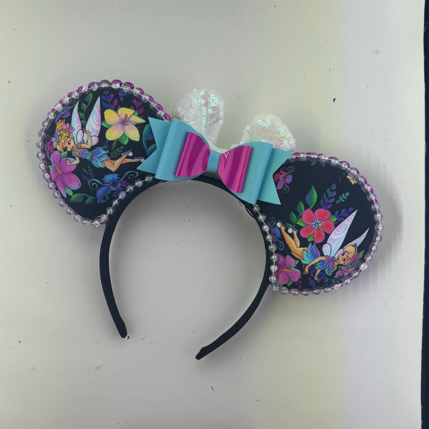 Tiki Room Tink Black w/ White Bow 1 Ears