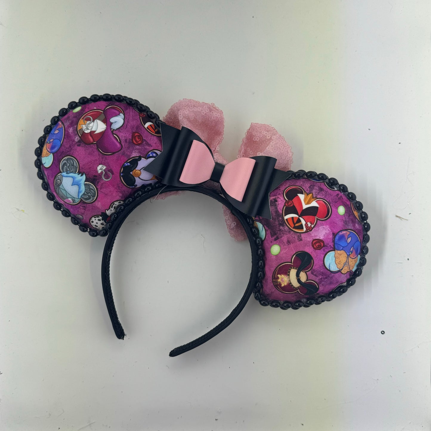 Villainous Cookie Burgundy w/ Pink Bow Ears