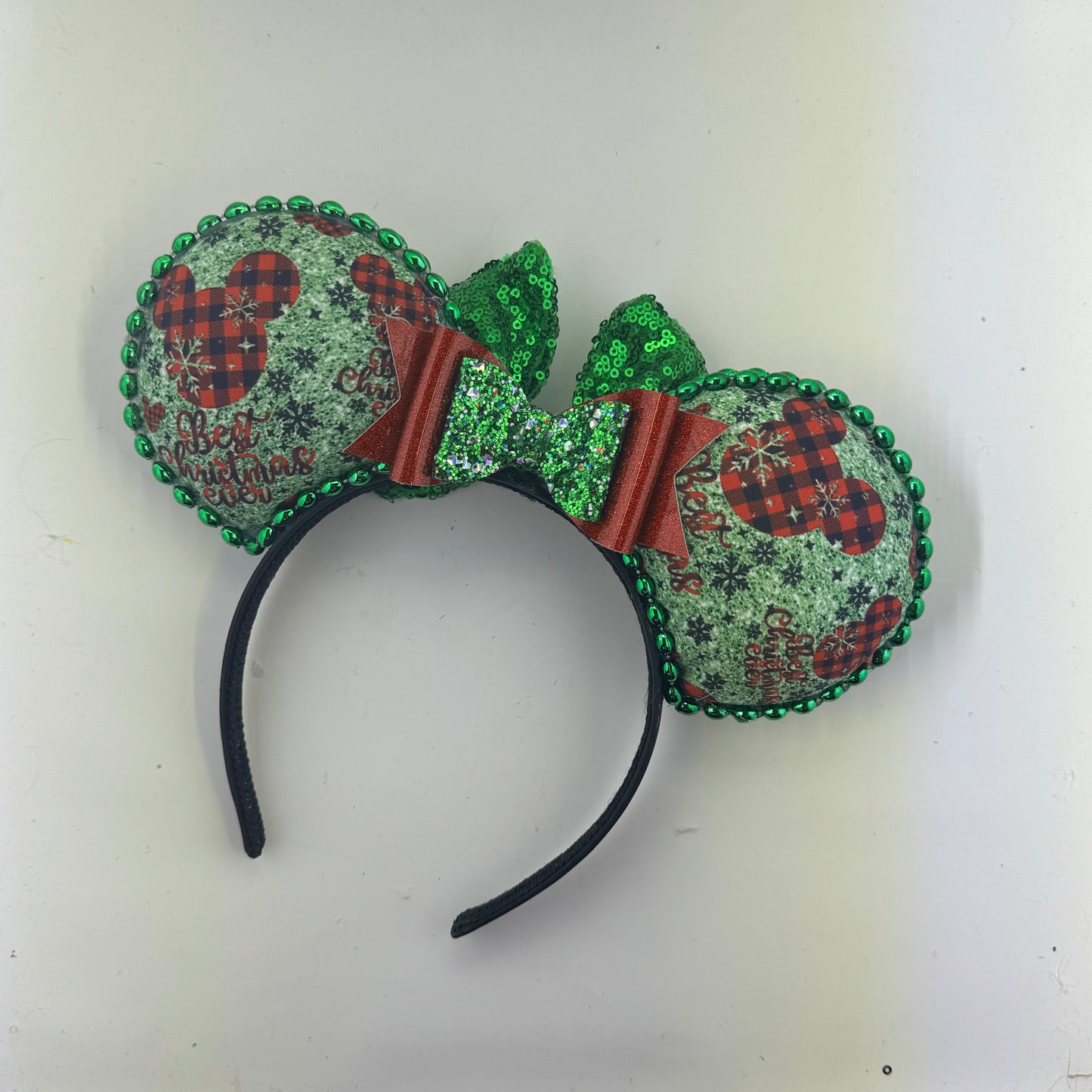 Best Christmas Green w/ Green Bow Ears