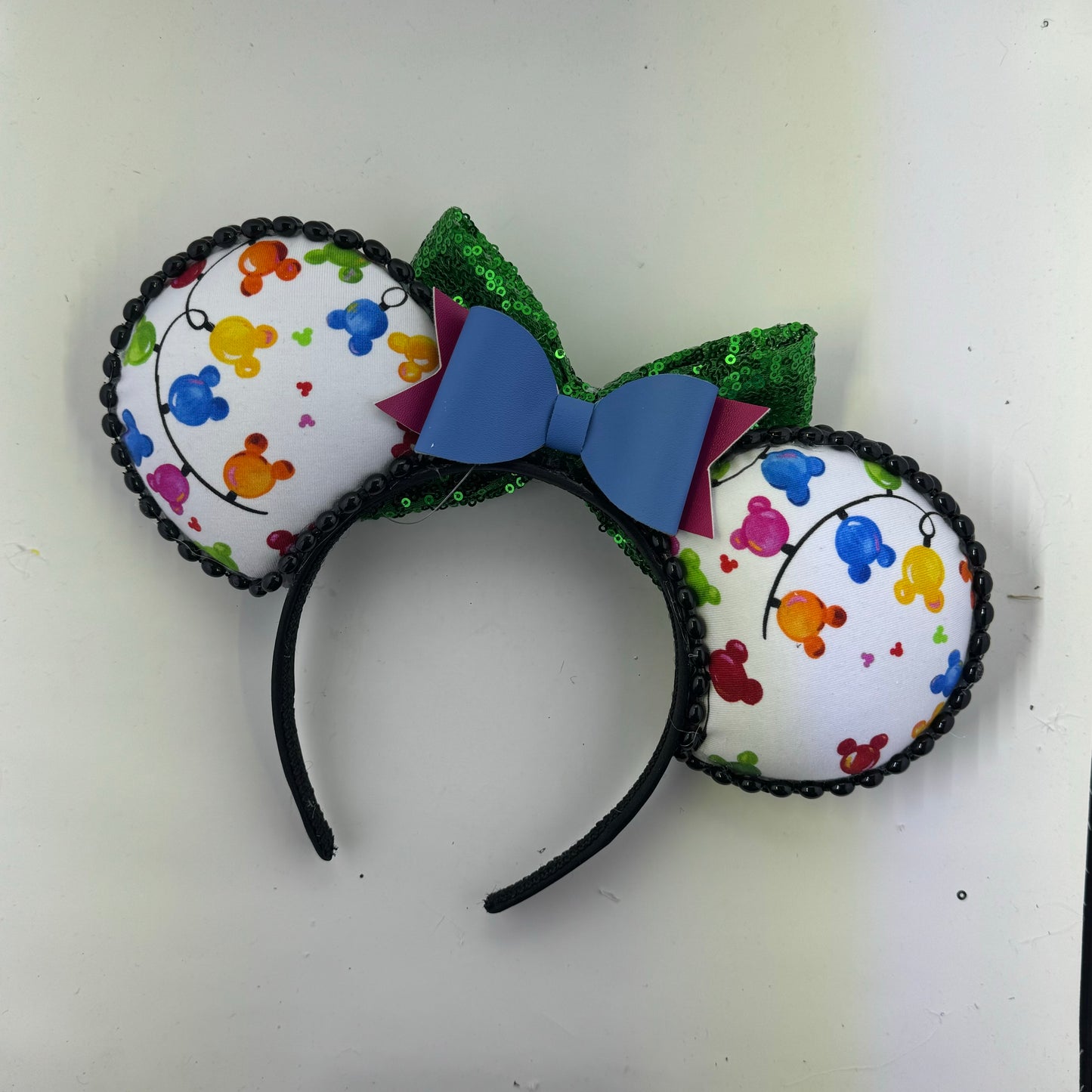 Christmas Elements Lights w/ Green Bow Ears