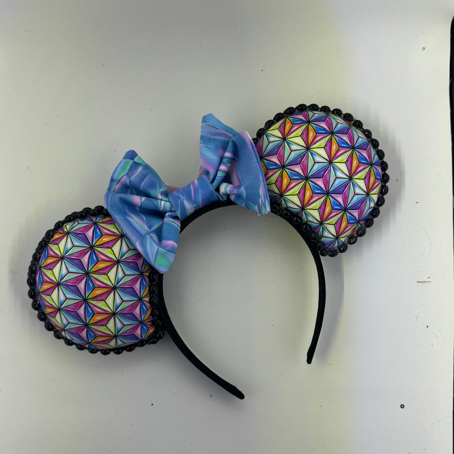 SSE Picture Perfect Blue w/ Purple Holographic Bow Ears