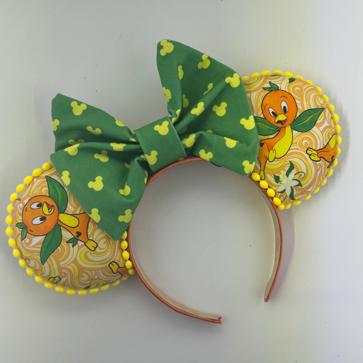 Citrus Bird Orange w/ Citrus Swirl Green Bow Ears