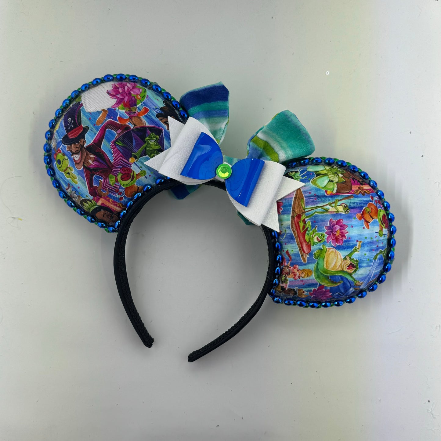 Bayou Princess Abstract w/ Ocean Stripes Bow Ears