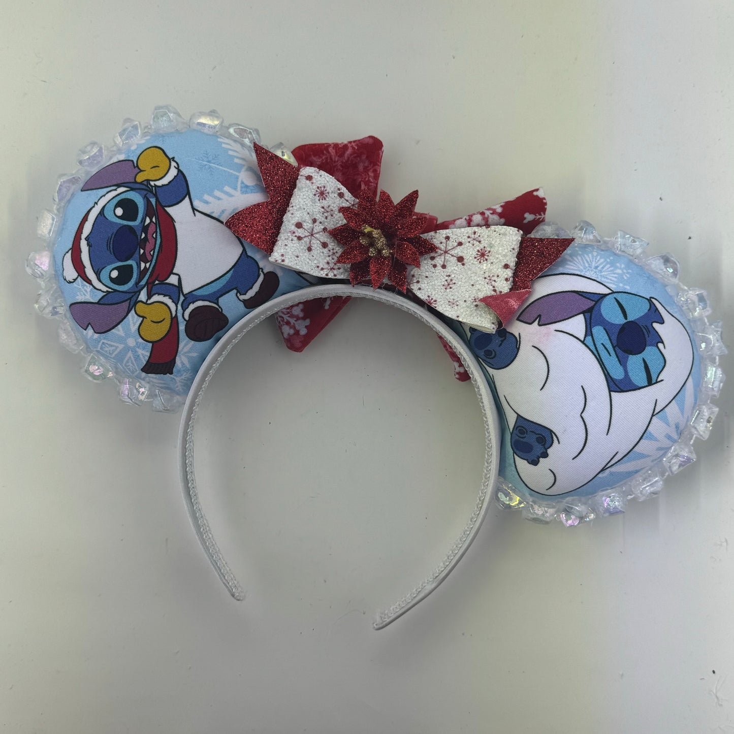 Winter 626 w/ Red Holiday Cookie Mouse Snowflake Bow Ears