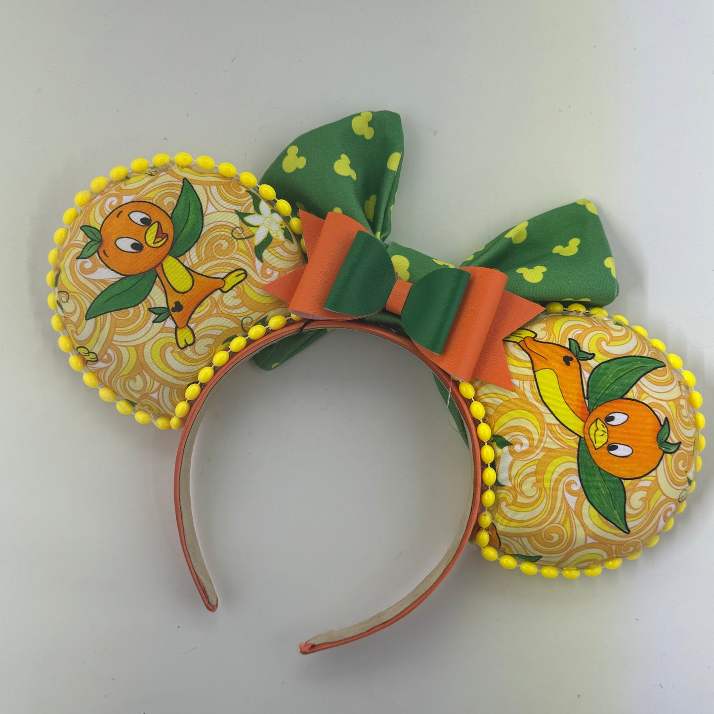 Citrus Bird Orange w/ Citrus Swirl Green Bow Ears