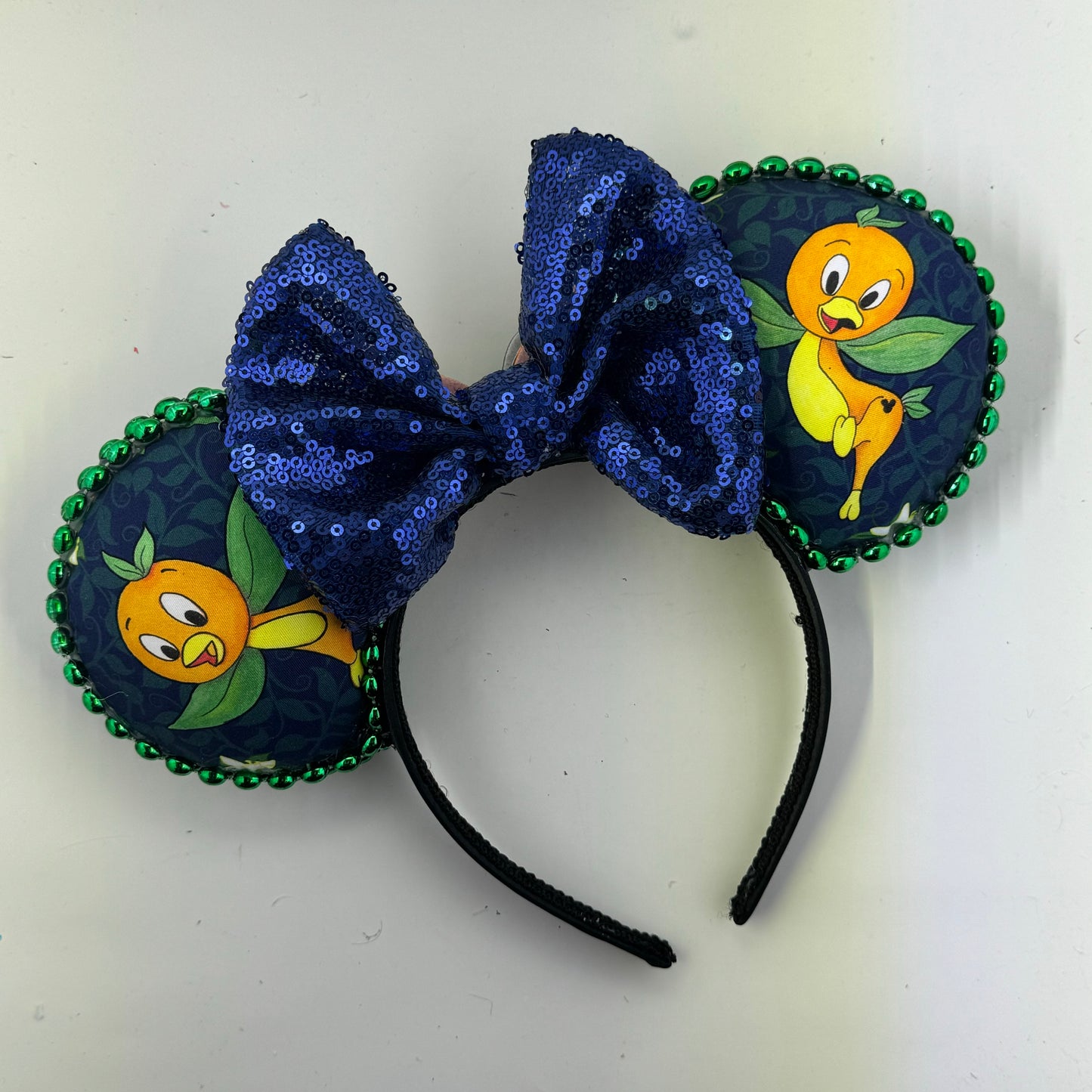 Citrus Bird Navy w/ Navy Bow Ears