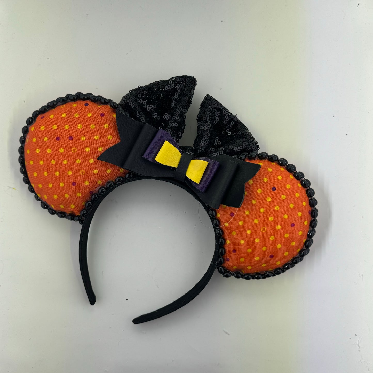 MM Trick Treating/Holiday Dots w/ Black Bow Ears