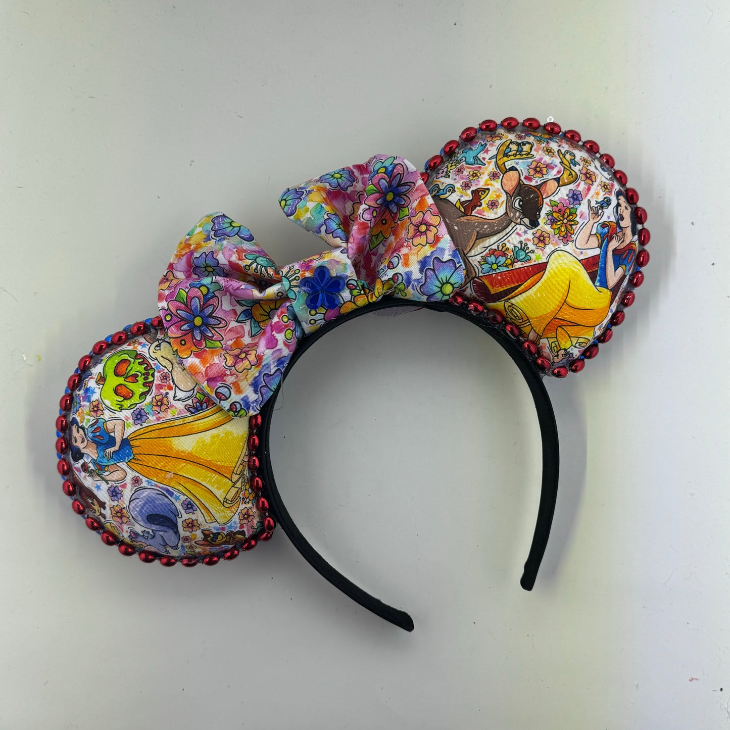 Fairest of Them All w/ Flower Coord Flower Bow 2 Ears