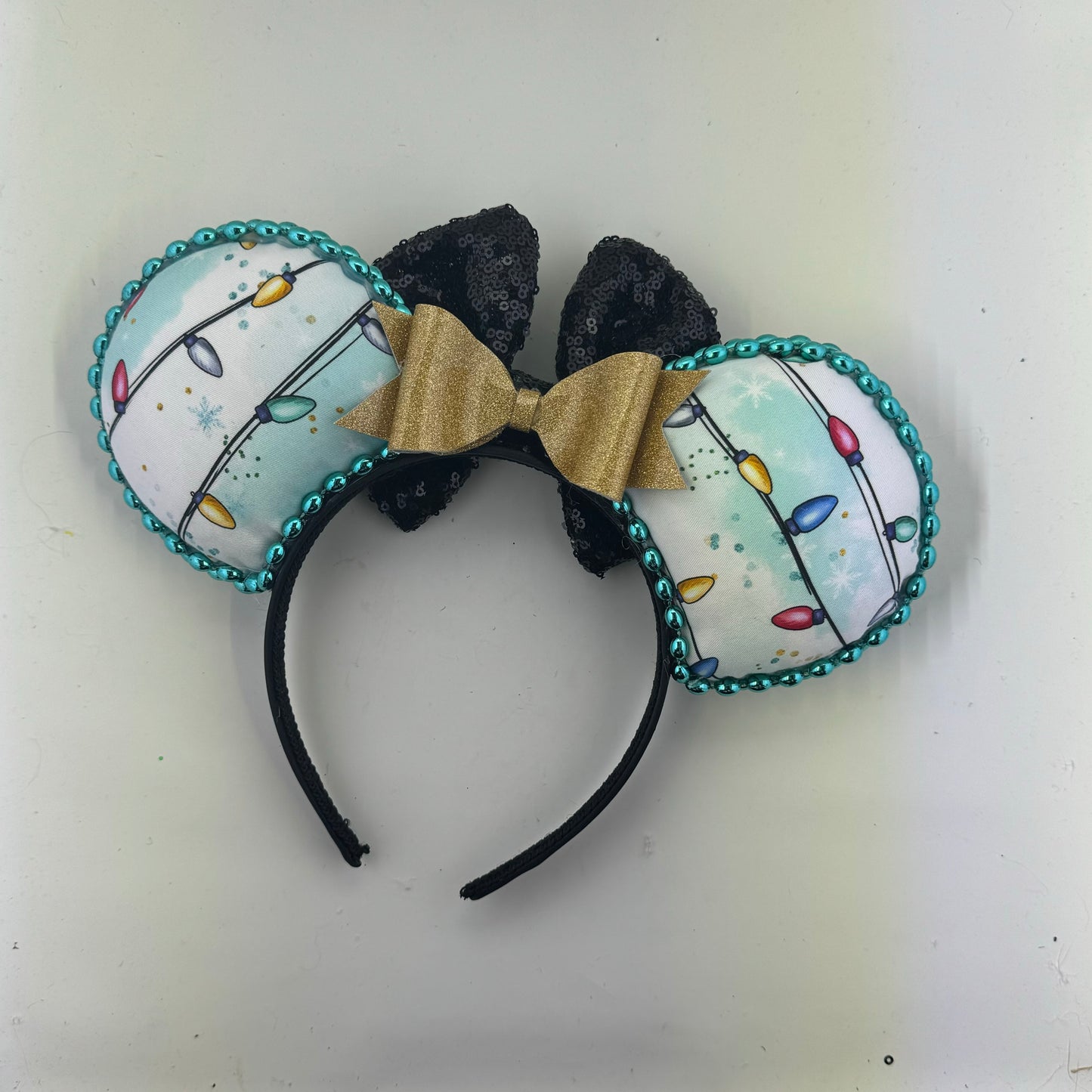Advent Christmas Lights w/ Black Bow 2 Ears