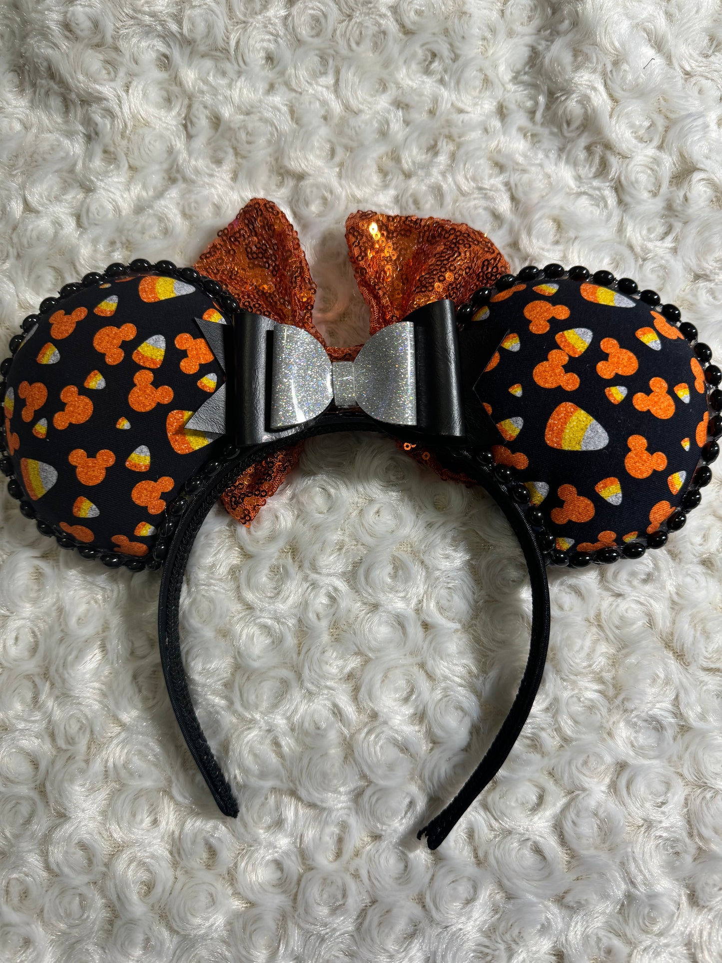 Candy Corn Mouse w/ Orange Bow Ears