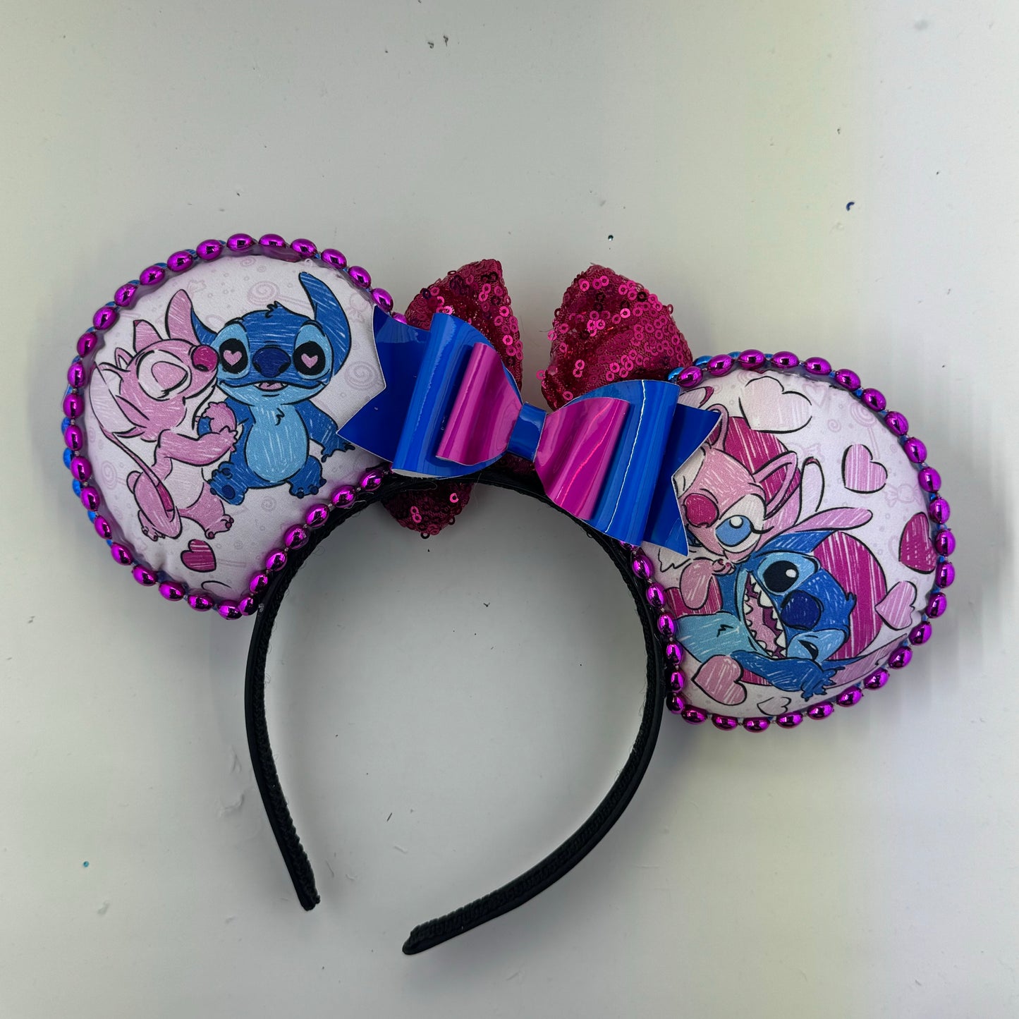 Little Guy in Love w/ Hot Pink Bow Ears