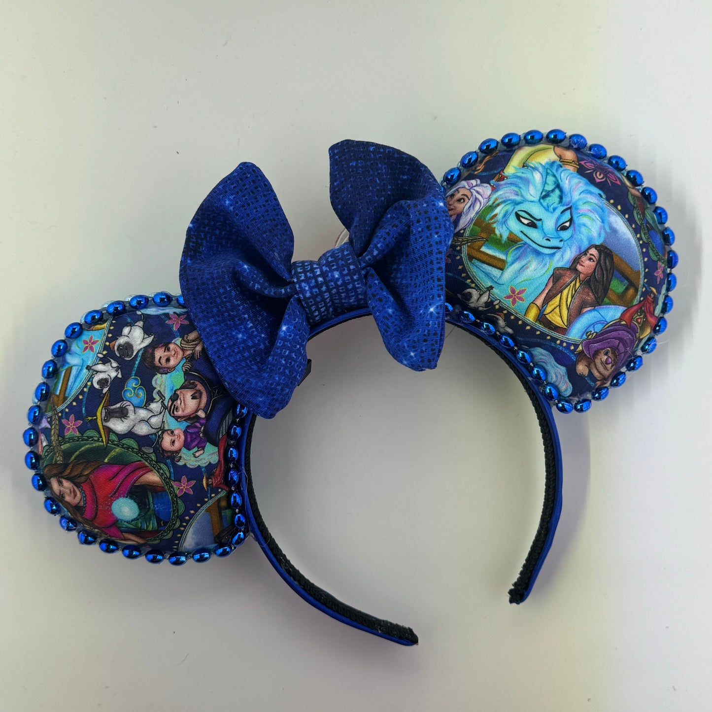 The Last Dragon w/ Navy Sparkle Bow 1 Ears