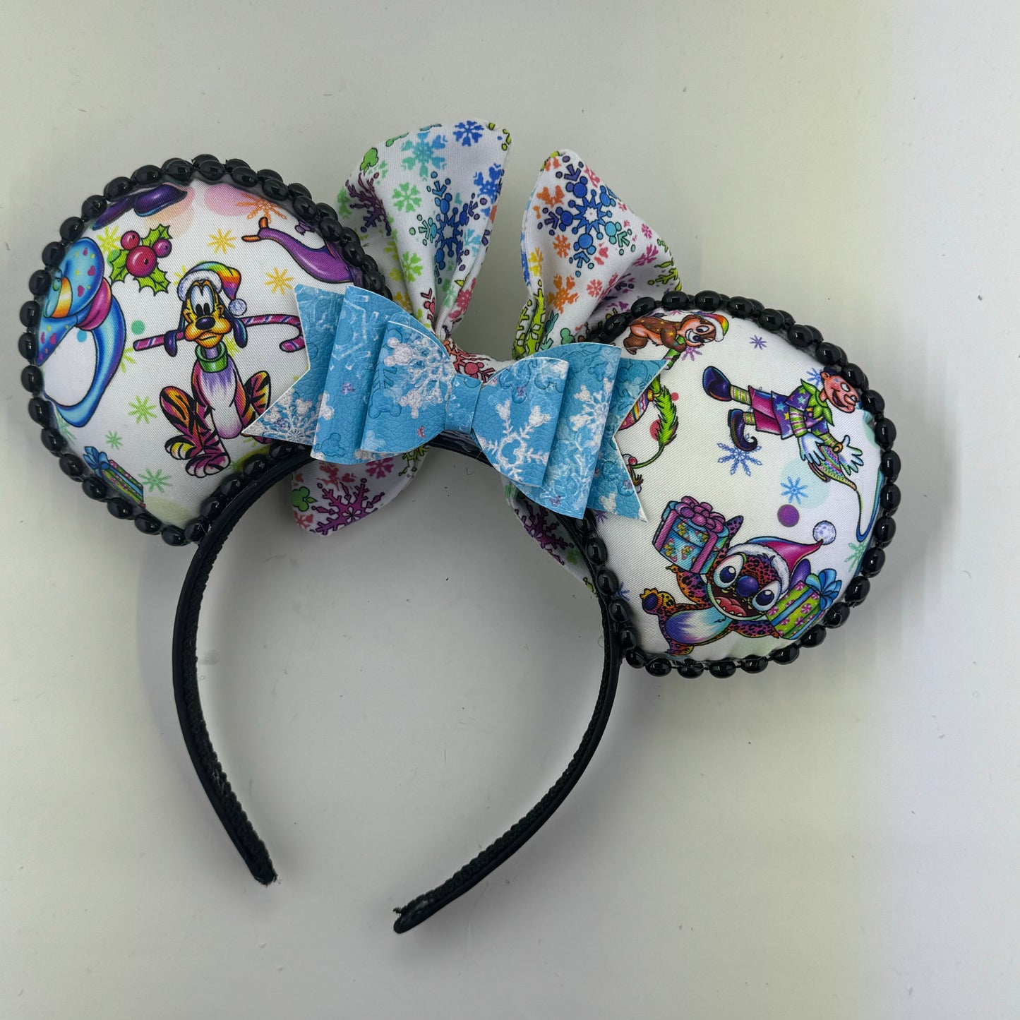 LF Christmas Characters w/ Colorful Snowflakes Bow Ears