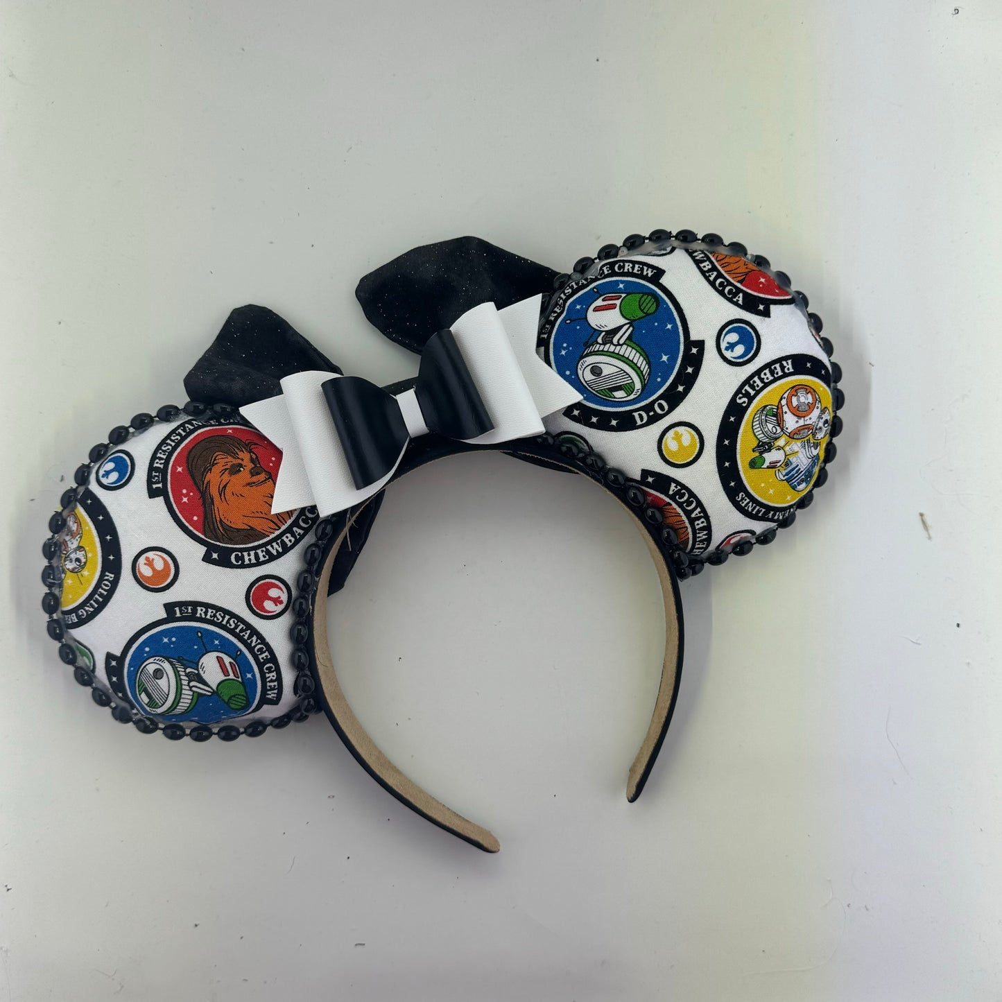 Droid Buttons w/ Black Bow Ears