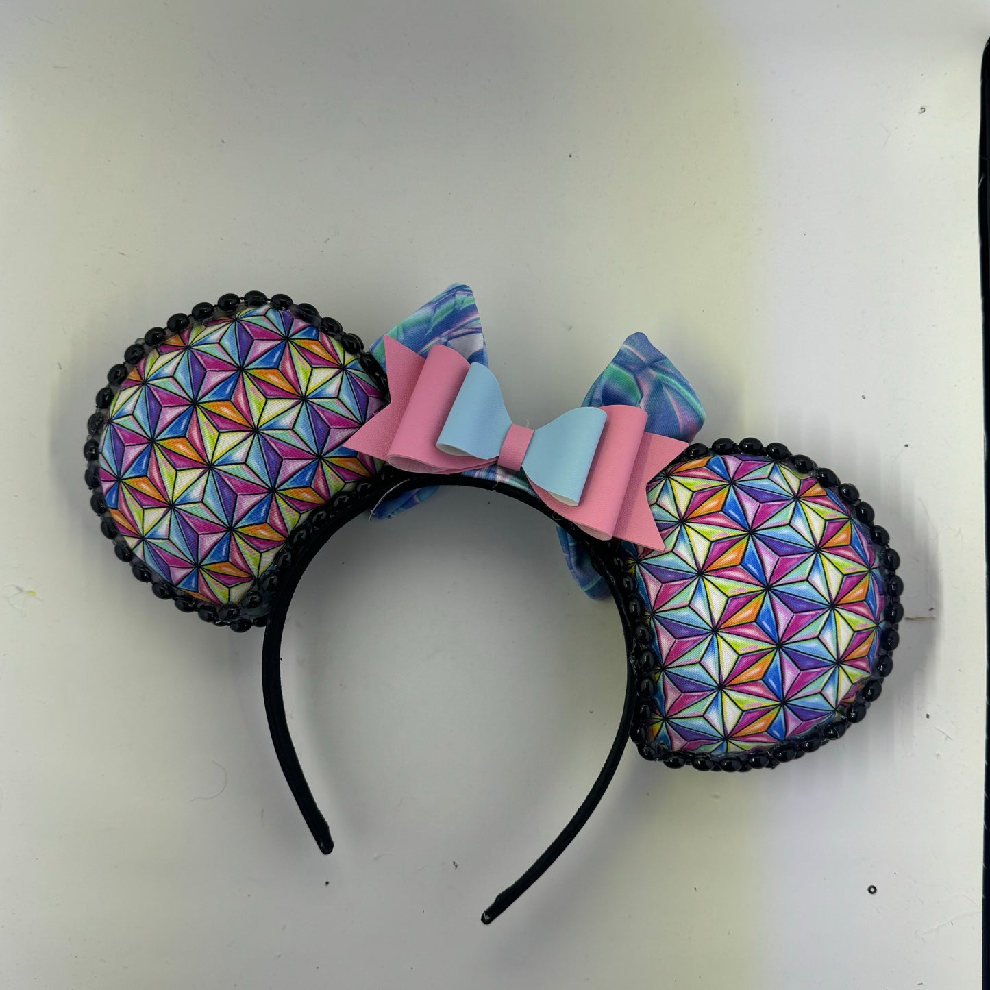 SSE Picture Perfect Blue w/ Purple Holographic Bow Ears