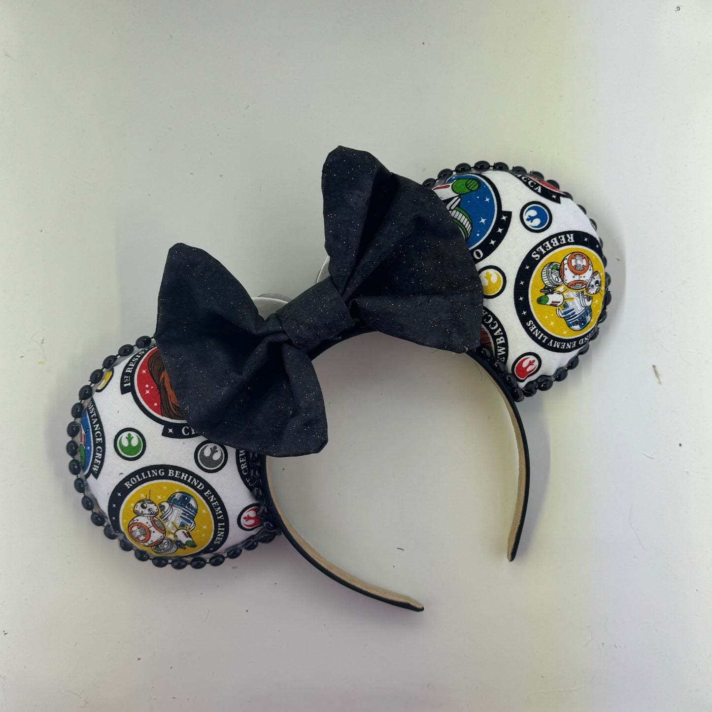 Droid Buttons w/ Black Bow Ears