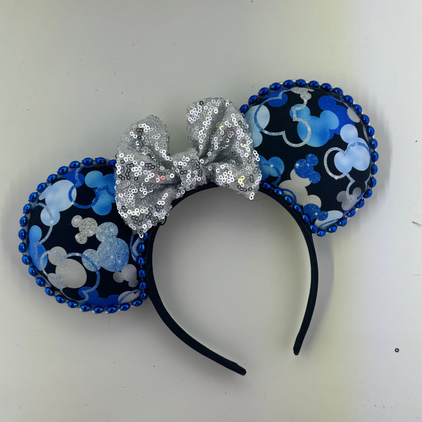 Winter Black Fetti w/ Silver Bow Ears