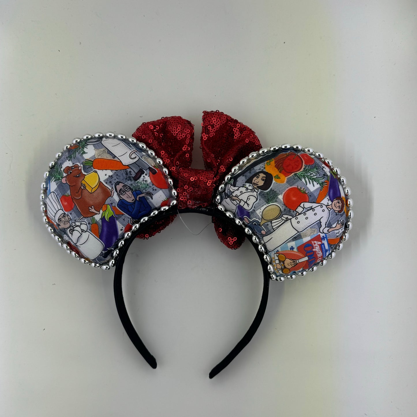 Remy Kitchen Grey w/ Red Bow Ears
