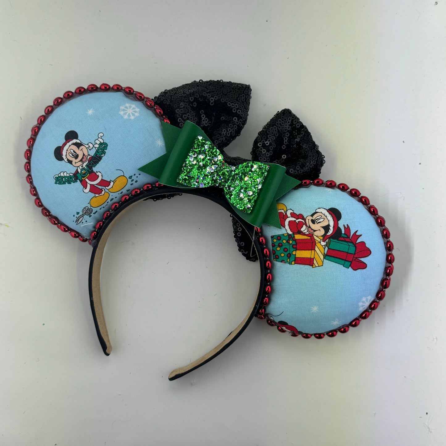 Christmas Character Blue w/ Black Bow Ears.