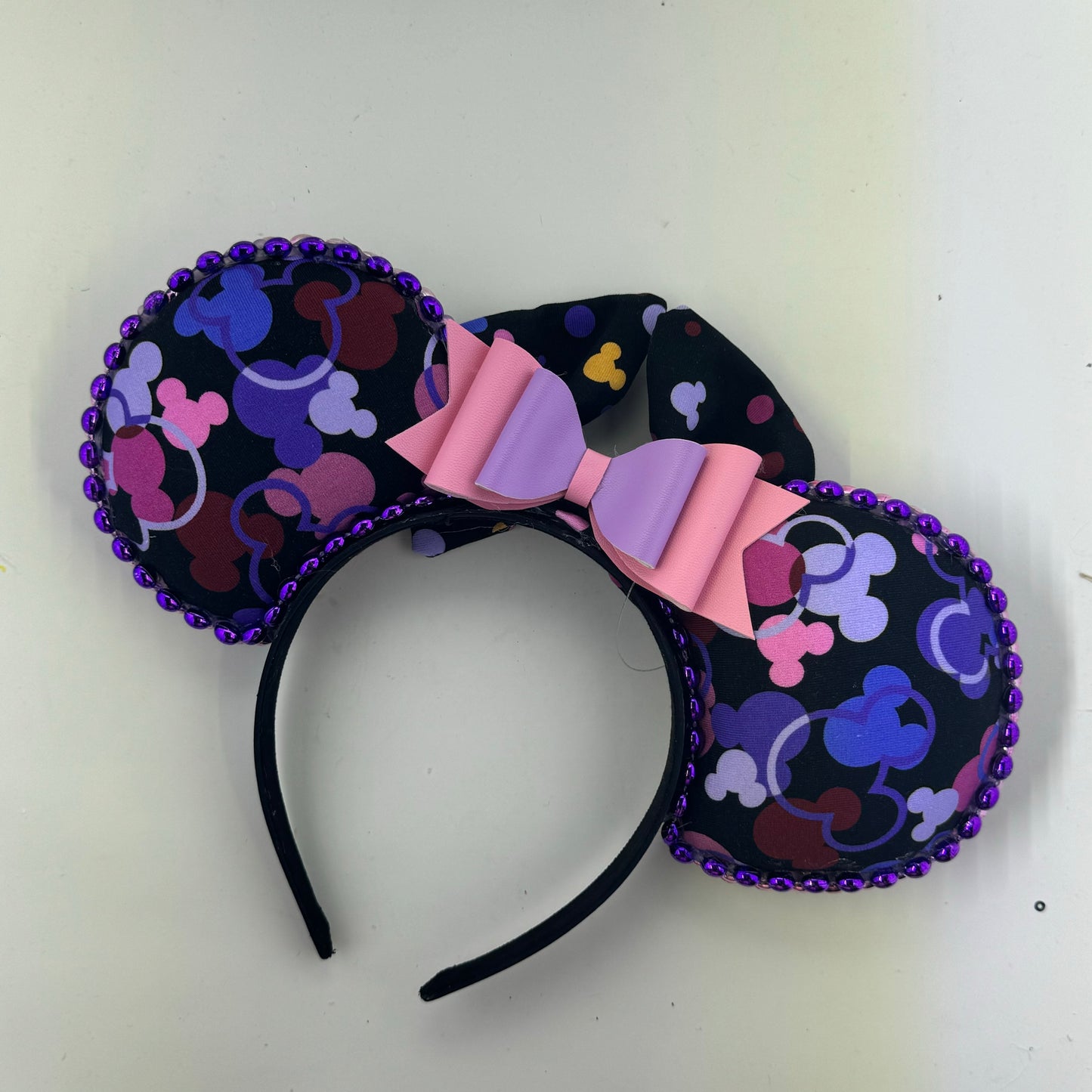 Villainous Fetti Black w/ Black Dot Bow Ears
