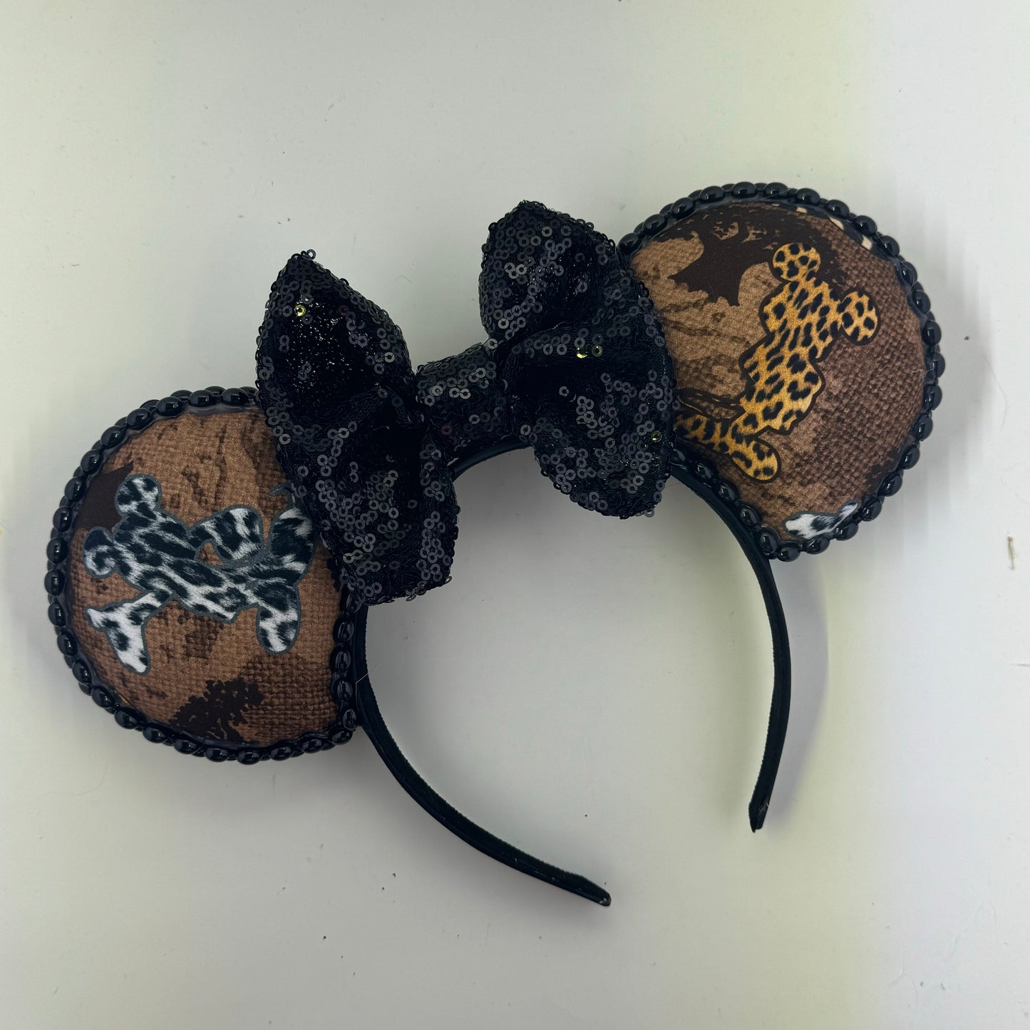Safari Print MM w/ Black Bow Ears