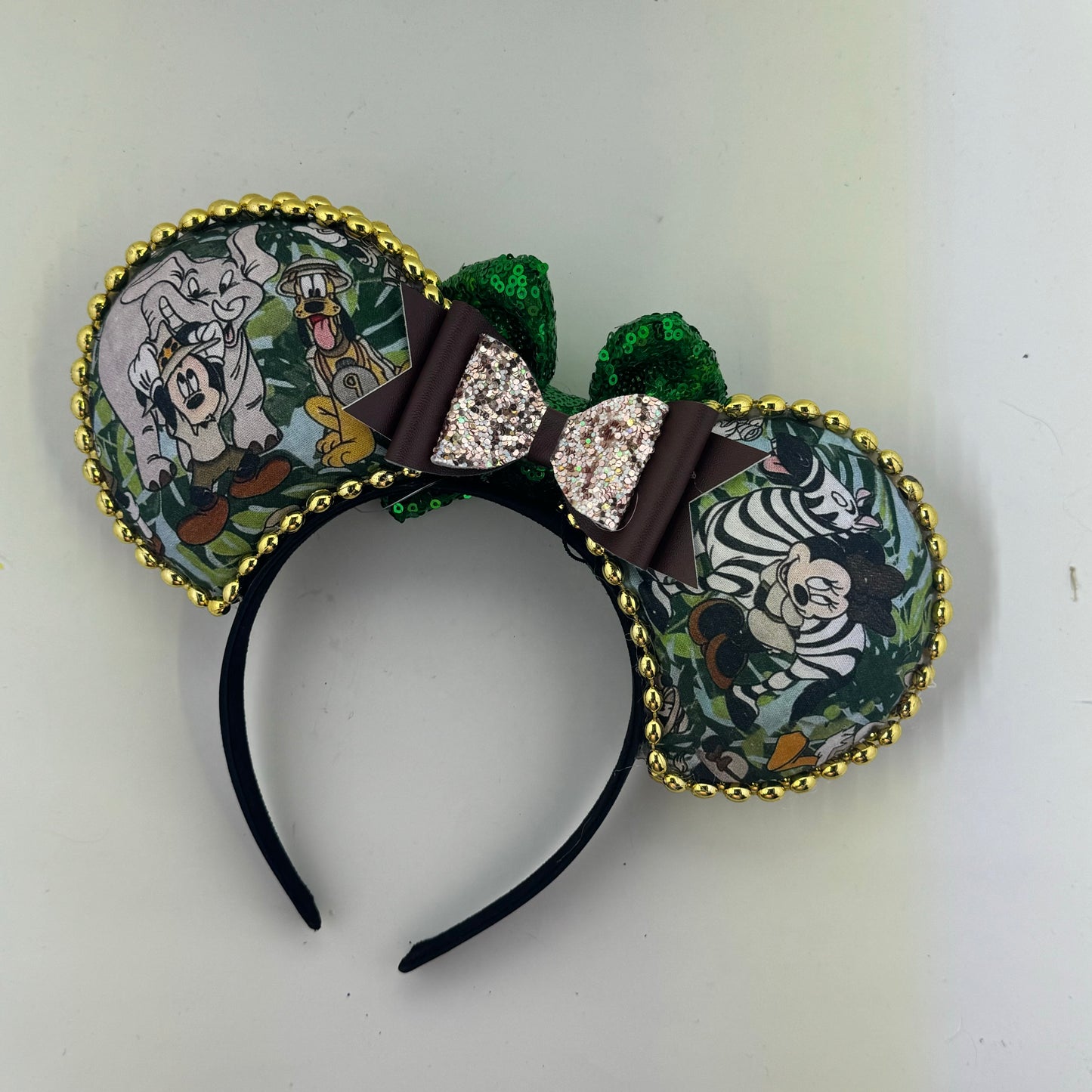 Safari Mouse w/ Green Bow Ears