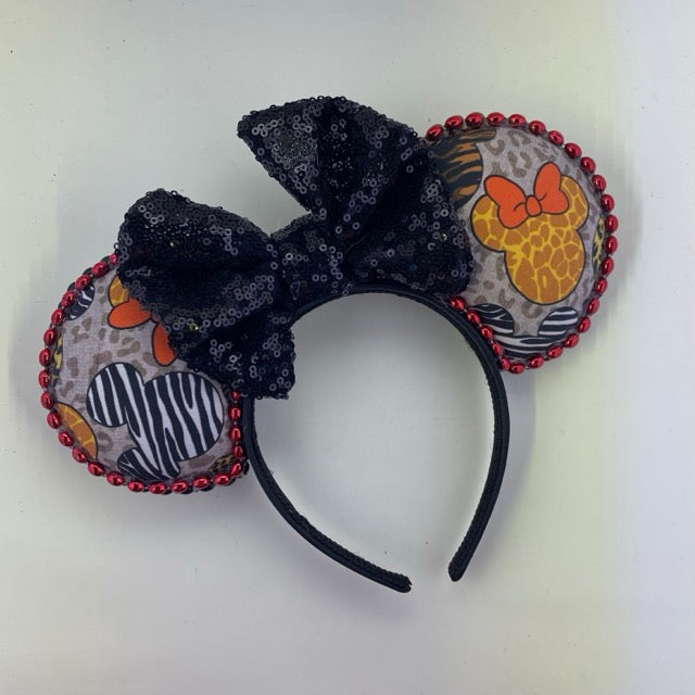 Animal Heads w/ Black Bow 2 Ears