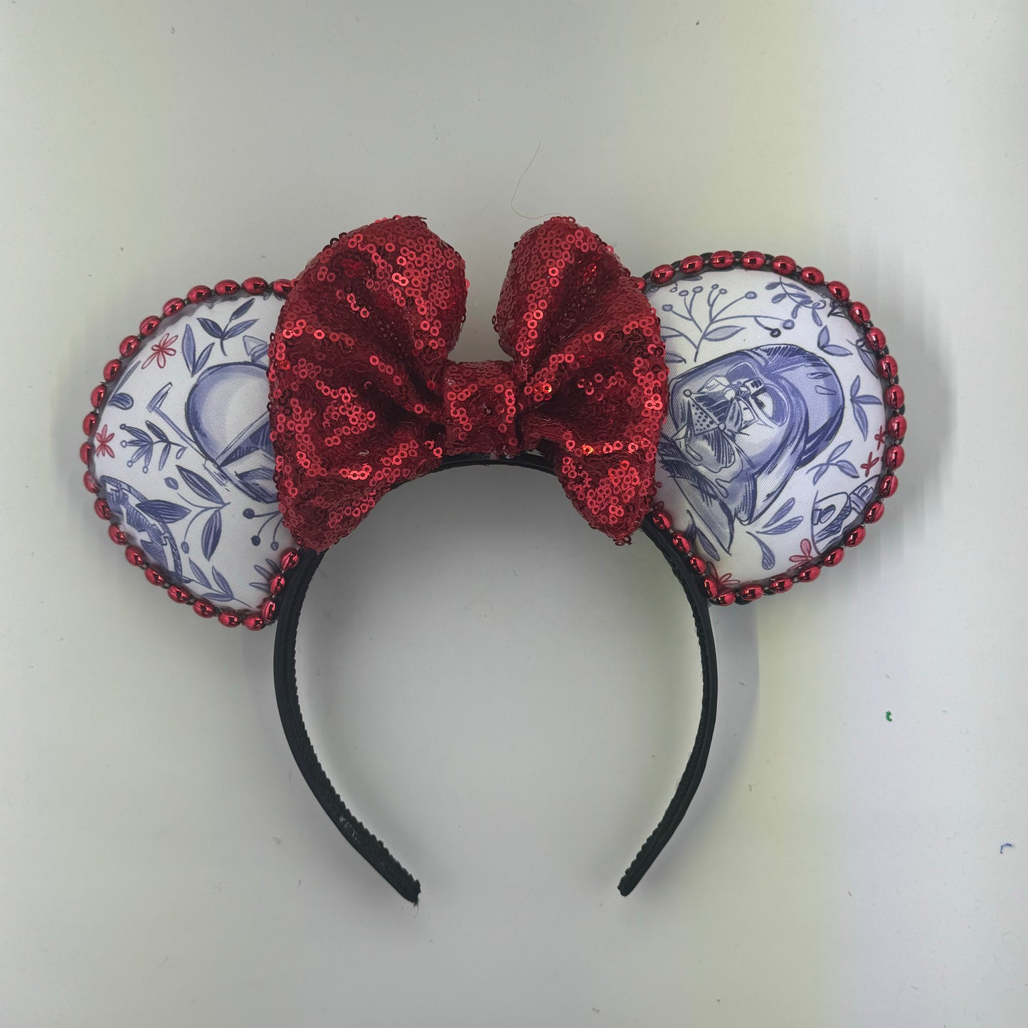 Dark Side White w/ Red Bow 2 Ears