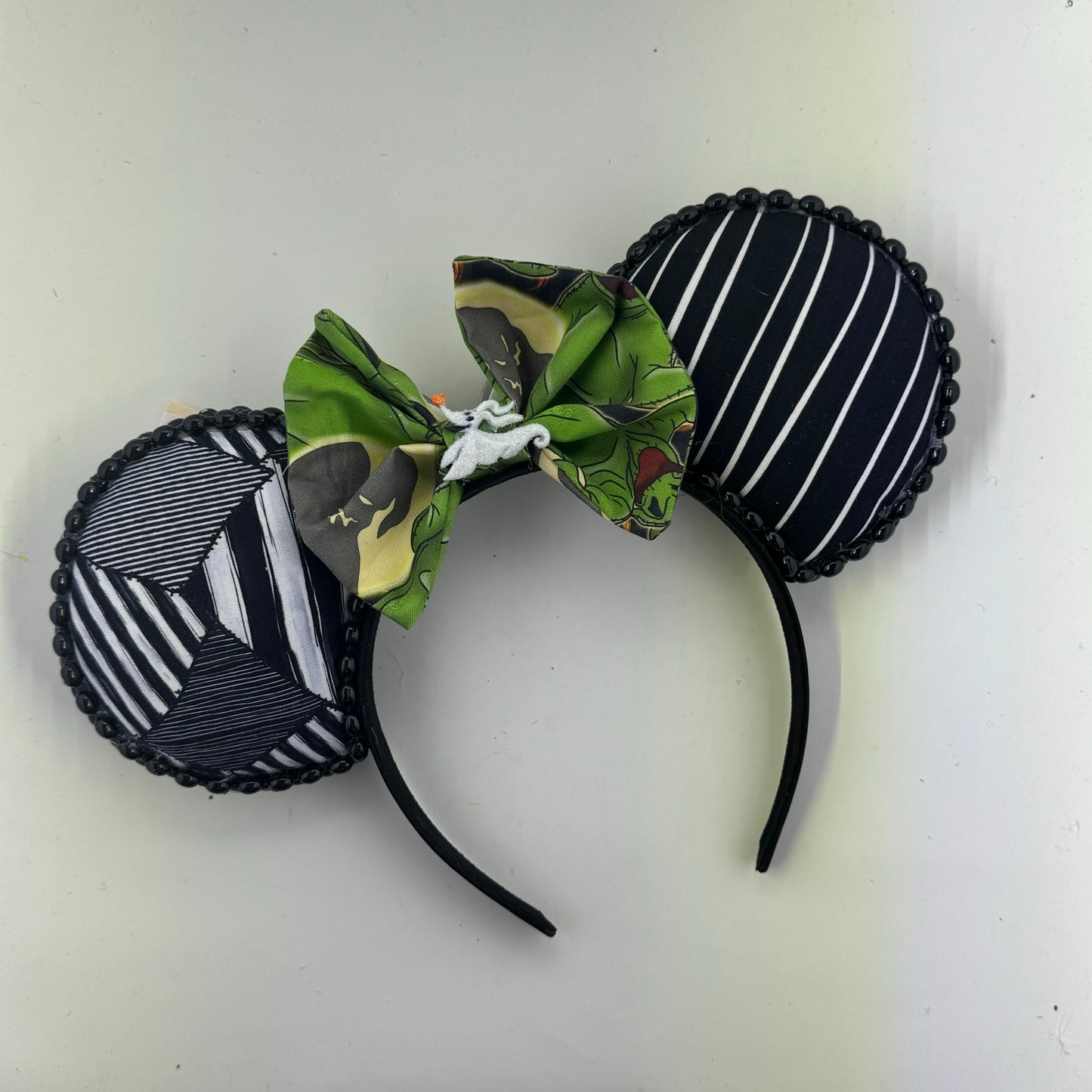 Jack n Sally BW w/ Oogie Bow Ears