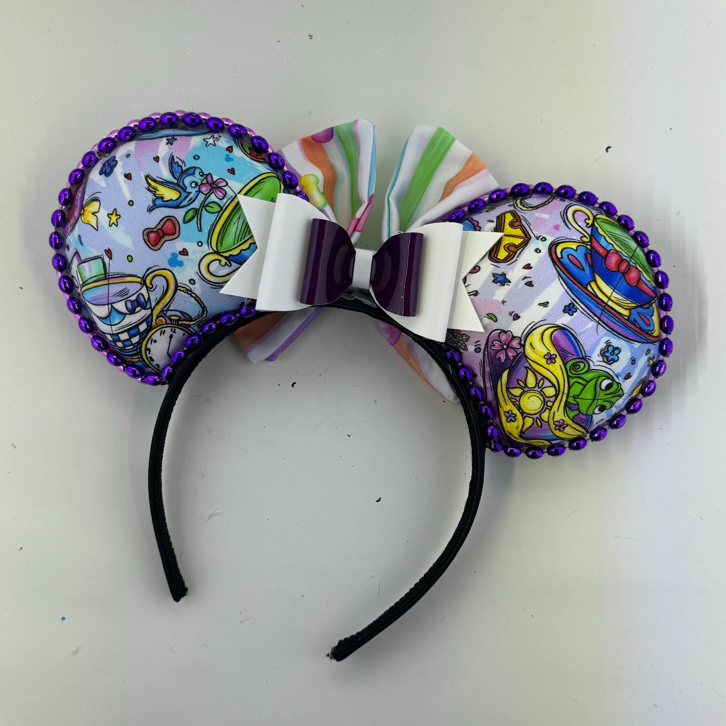 Princess Cups w/ Pastel Striped Bow Ears