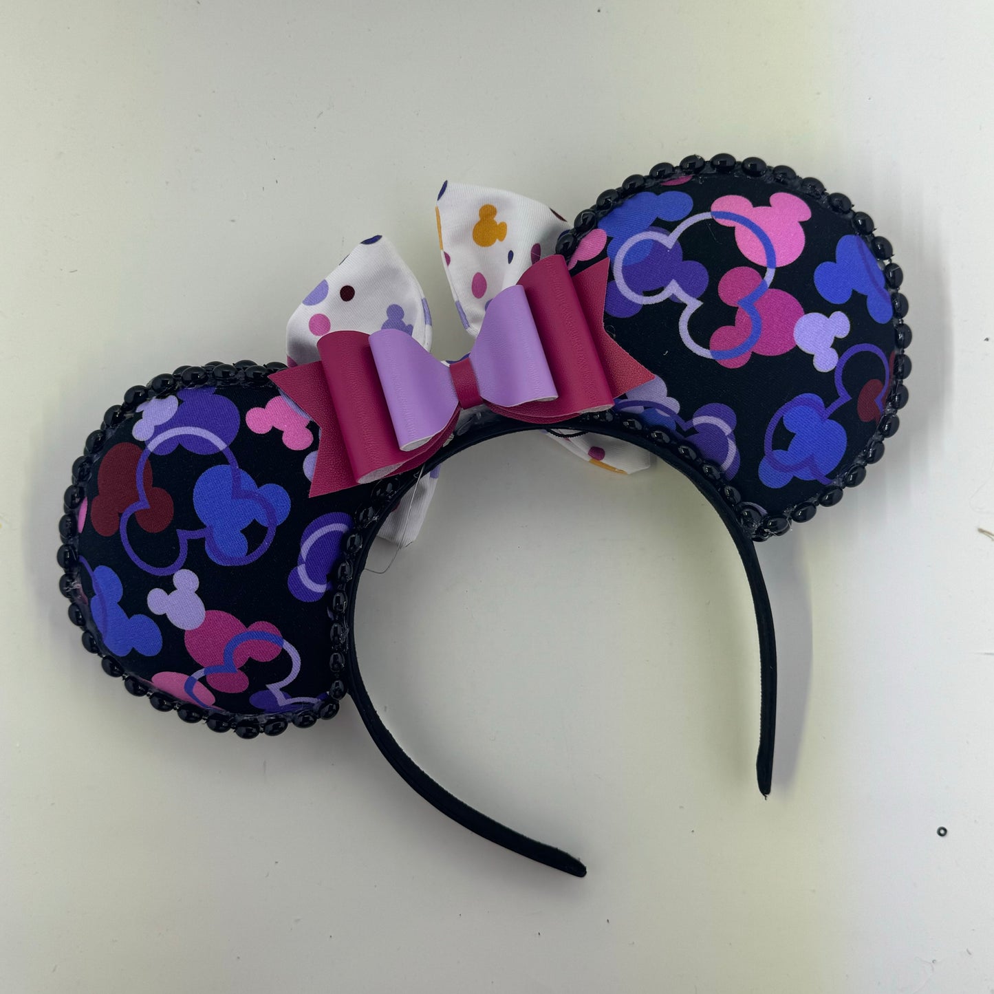 Villainous Fetti Black w/ White Dot Bow Ears