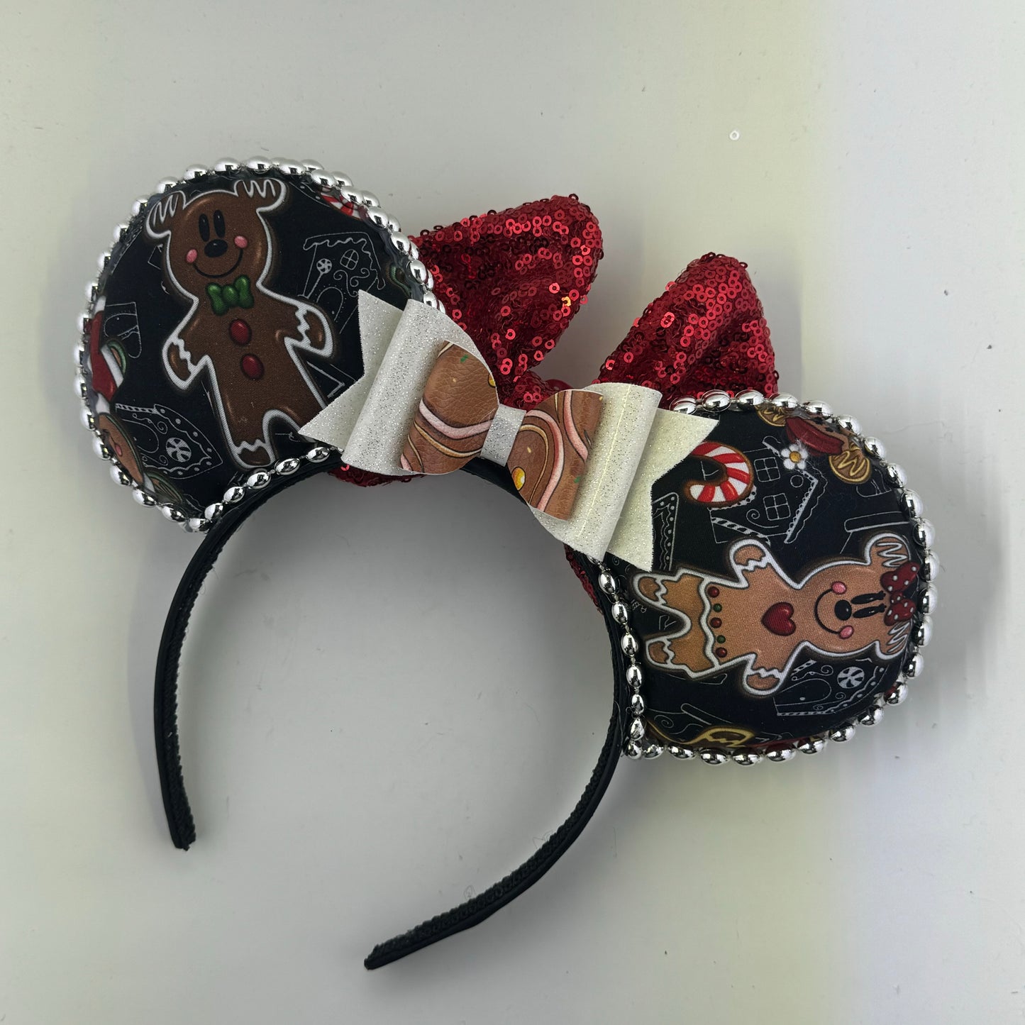 Ginger Mouse Black w/ Red Bow Ears