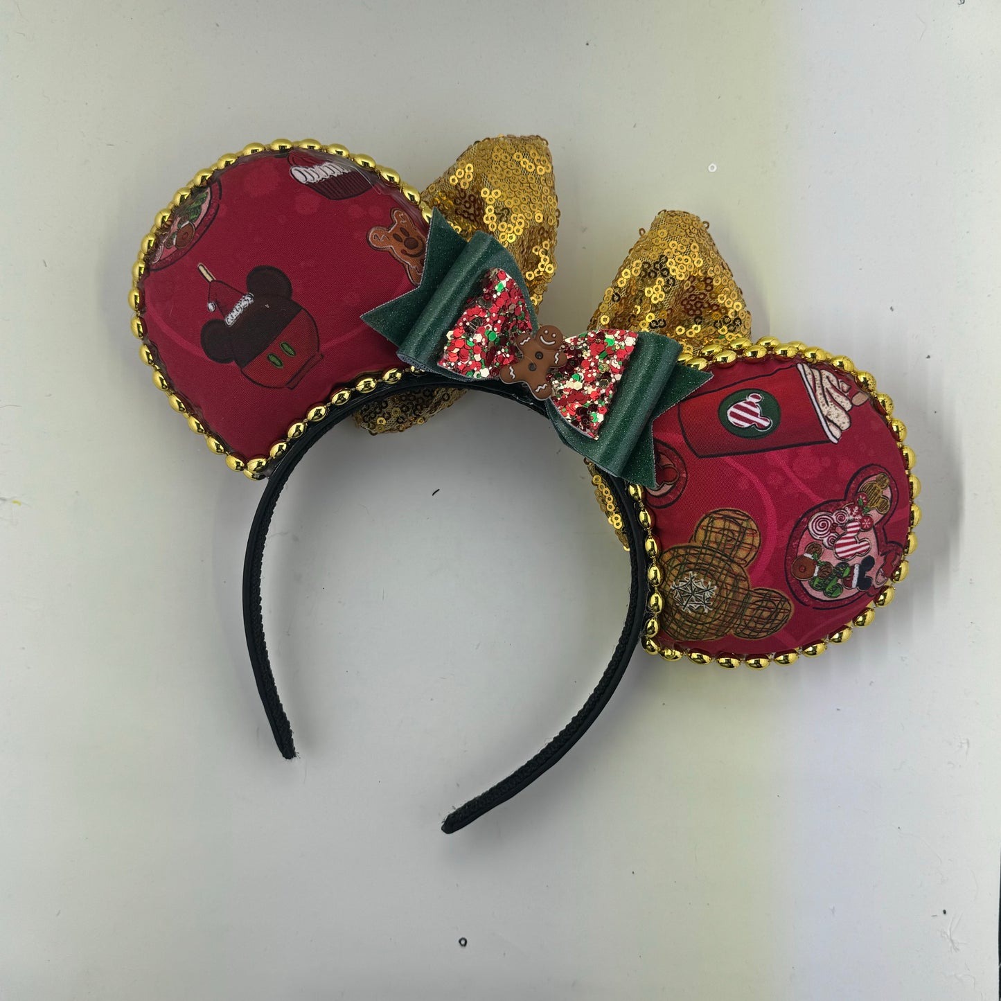 Christmas Snacks w/ Gold Bow Ears