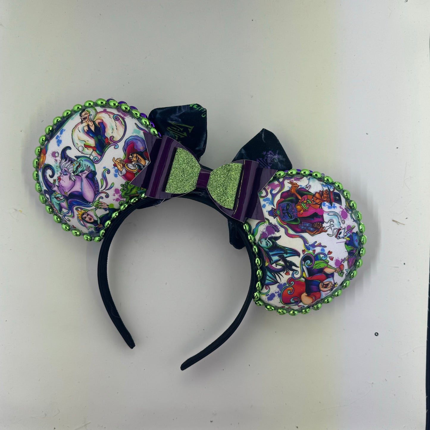 Vile Villains White w/ Villains Name Bow Ears