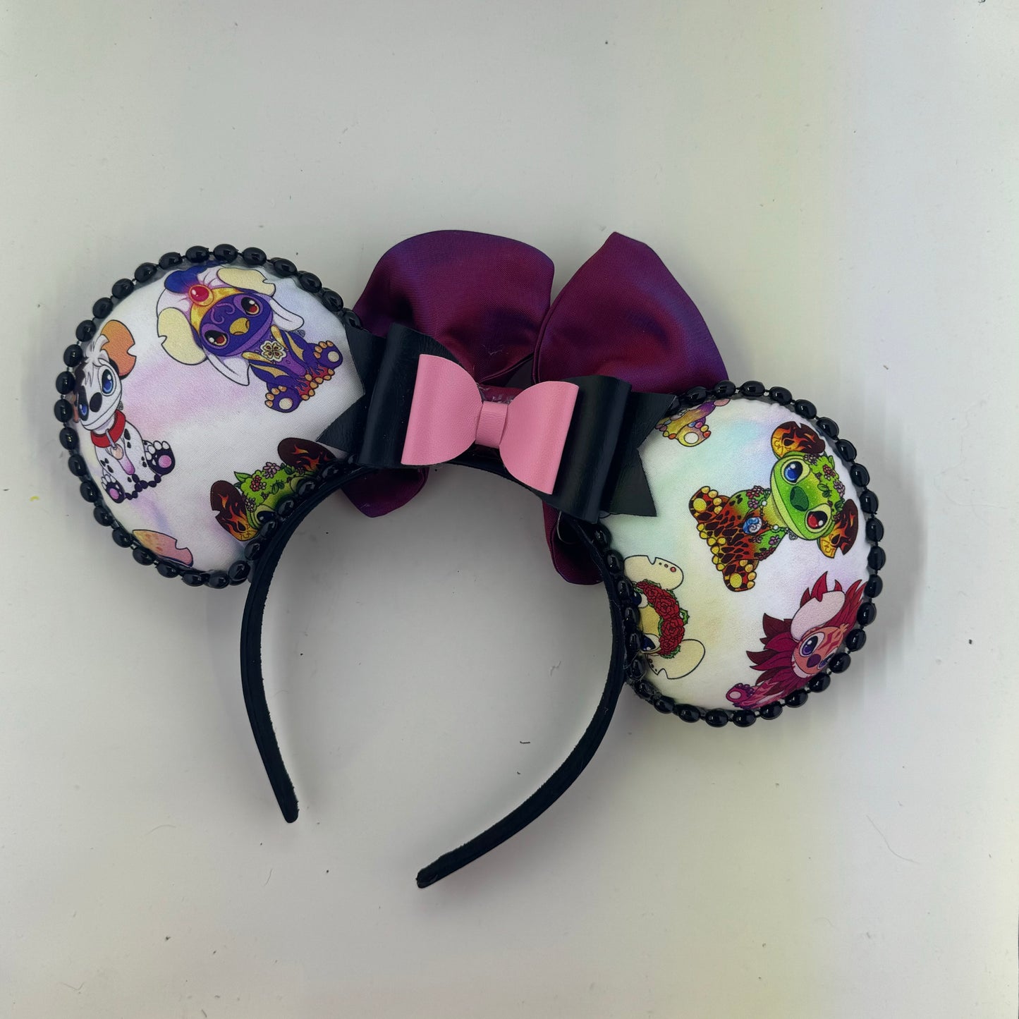 Stitch Princess w/ Maroon Satin Bow Ears