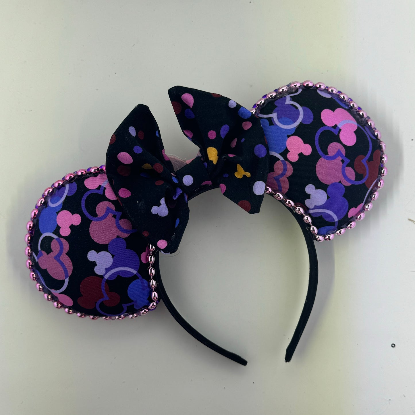 Villainous Fetti Black w/ Black Dot Bow Ears