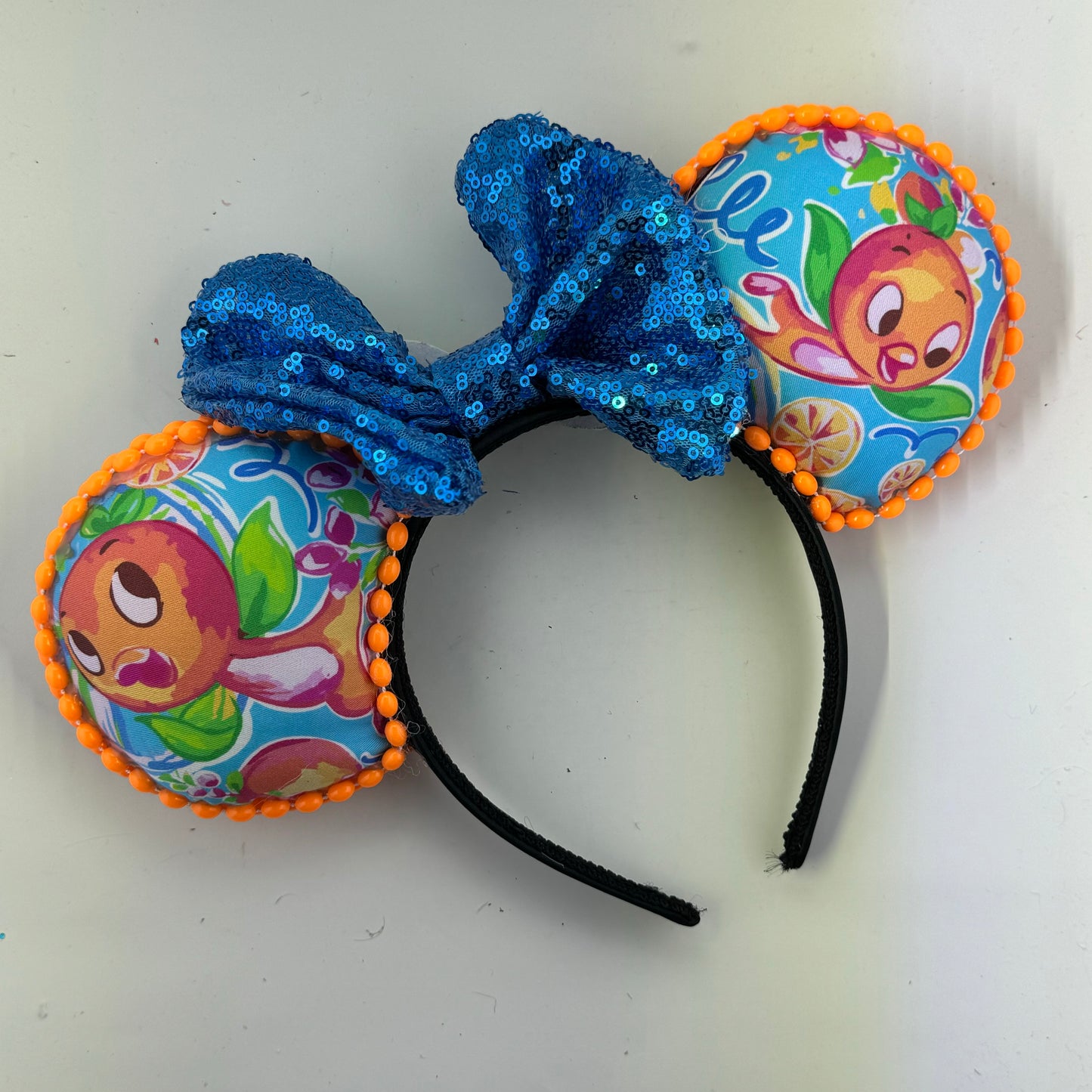 Citrus Bird w/ Turquoise Bow Ears