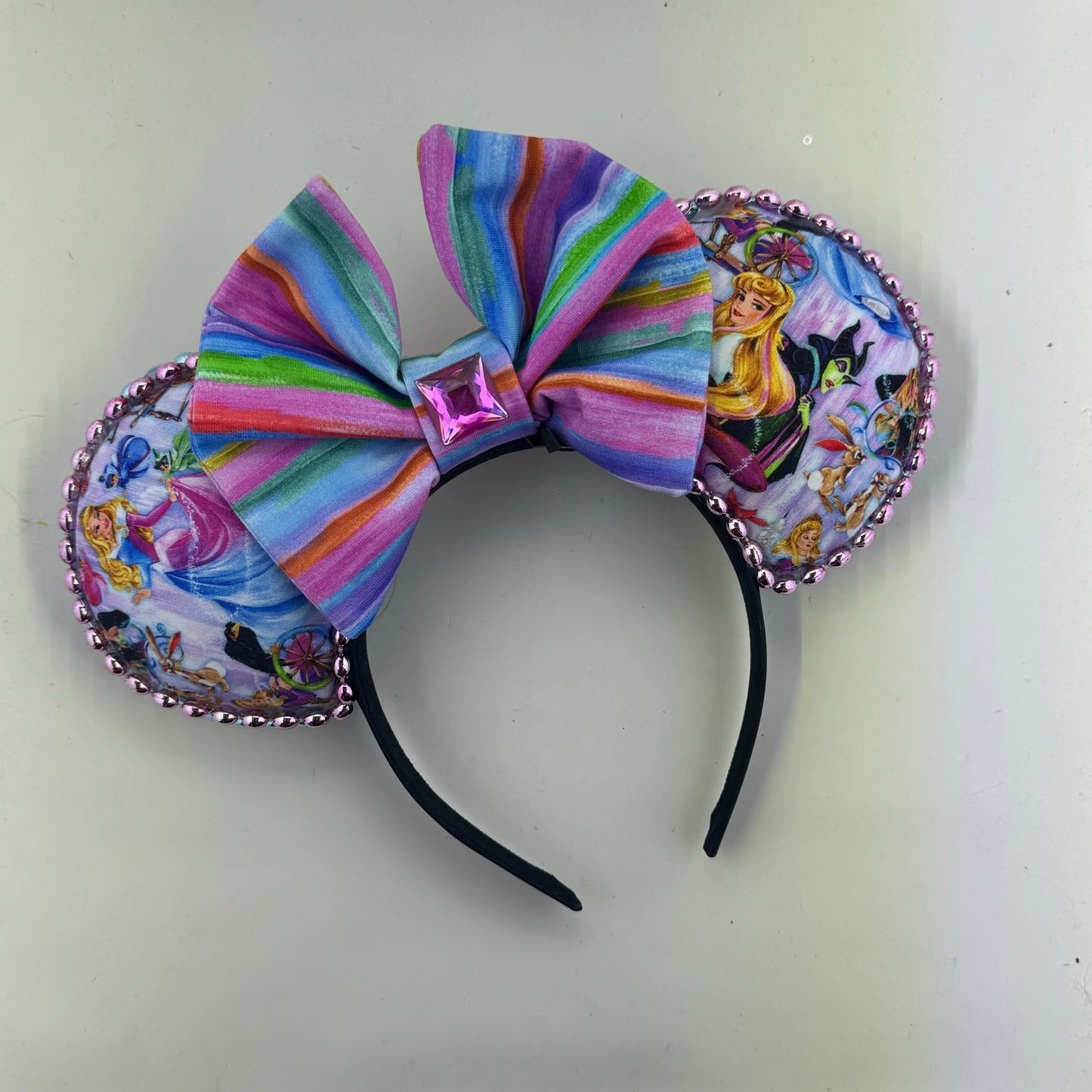 Sleeping Princess Abstract w/ Adventure Stripe Bow Ears