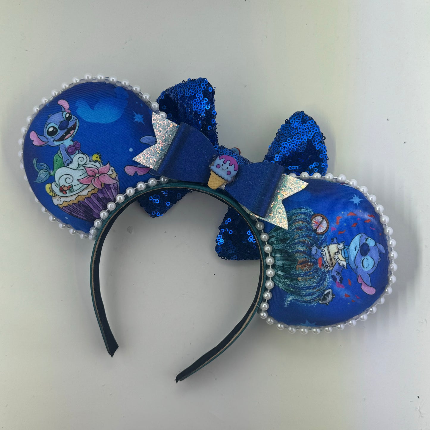 Blue Princess Cupcakes med w/ Royal Bow Ears
