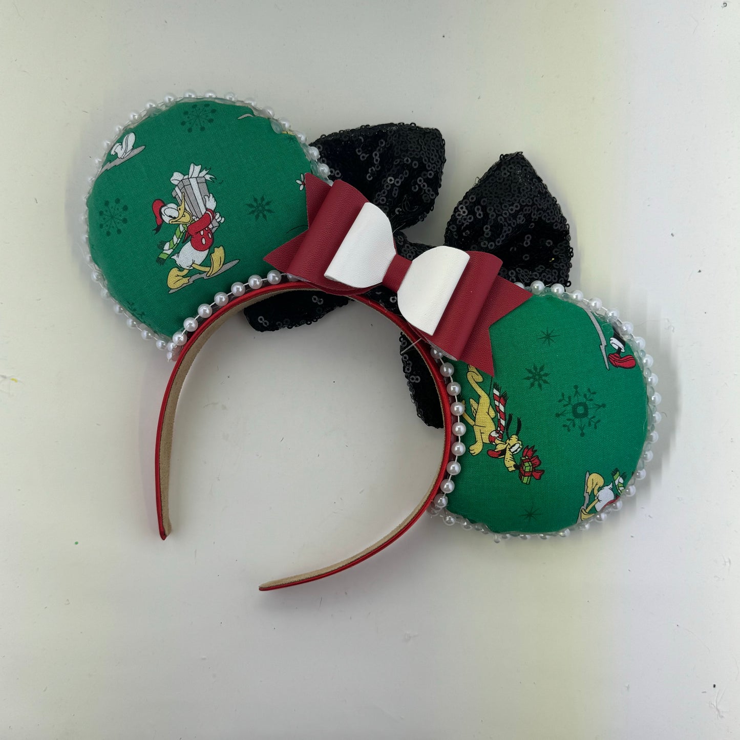 Christmas Characters Green w/ Black Bow Ears