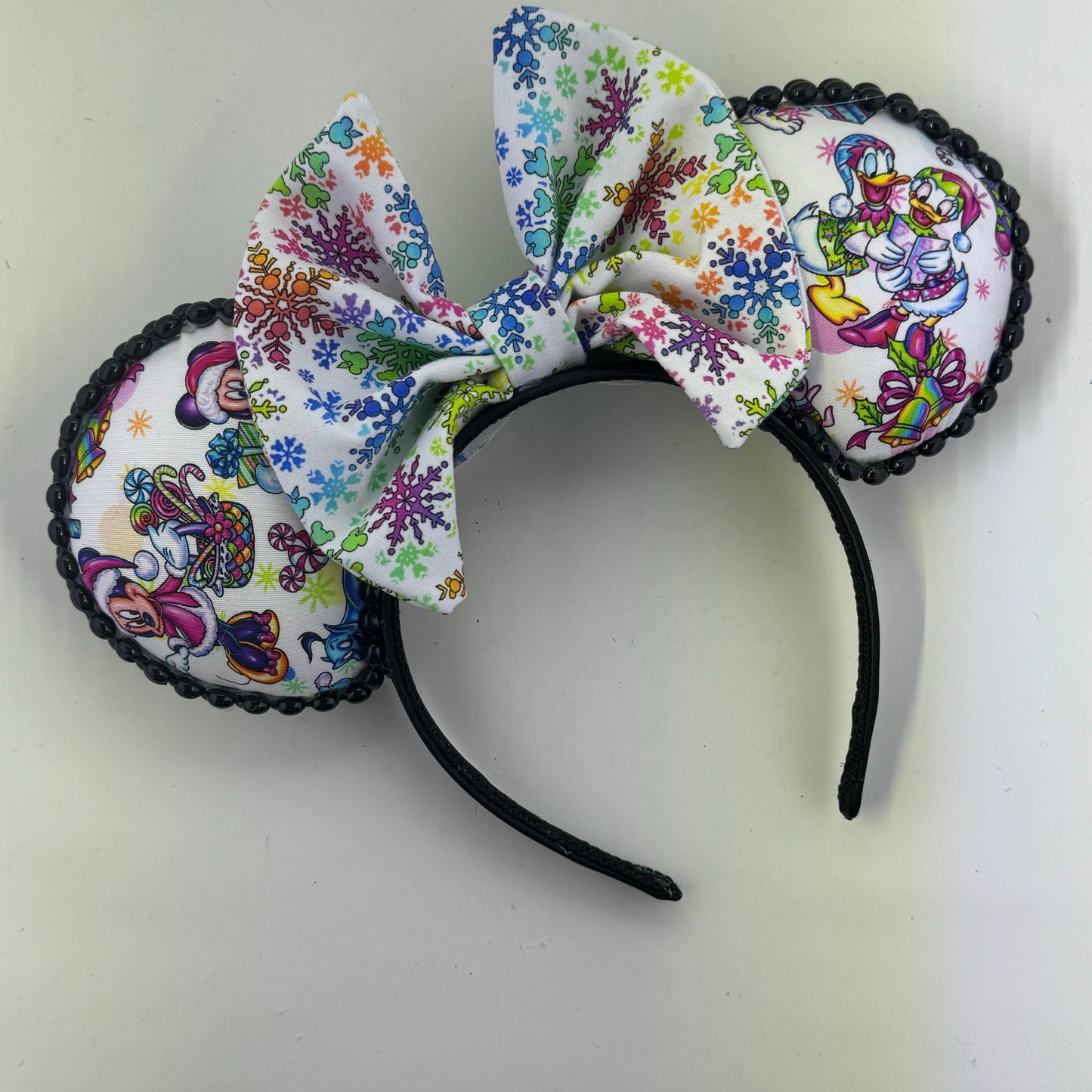 LF Christmas Characters w/ Colorful Snowflakes Bow Ears
