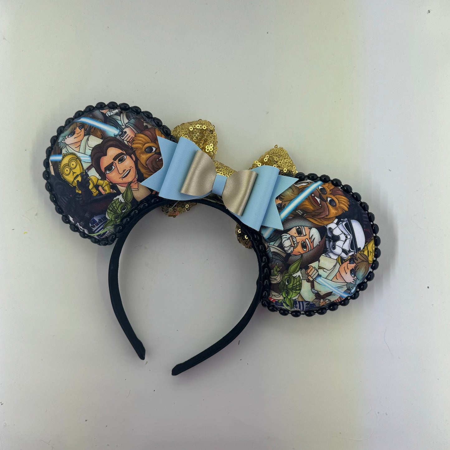 SW Stacked w/ Gold Bow 2 Ears