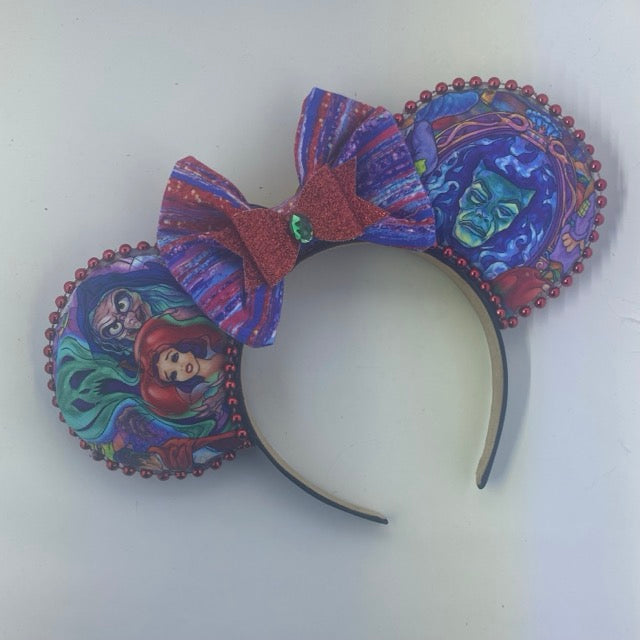 Fairest of All w/ Dinglehopper Glitter Stripe Bow Ears